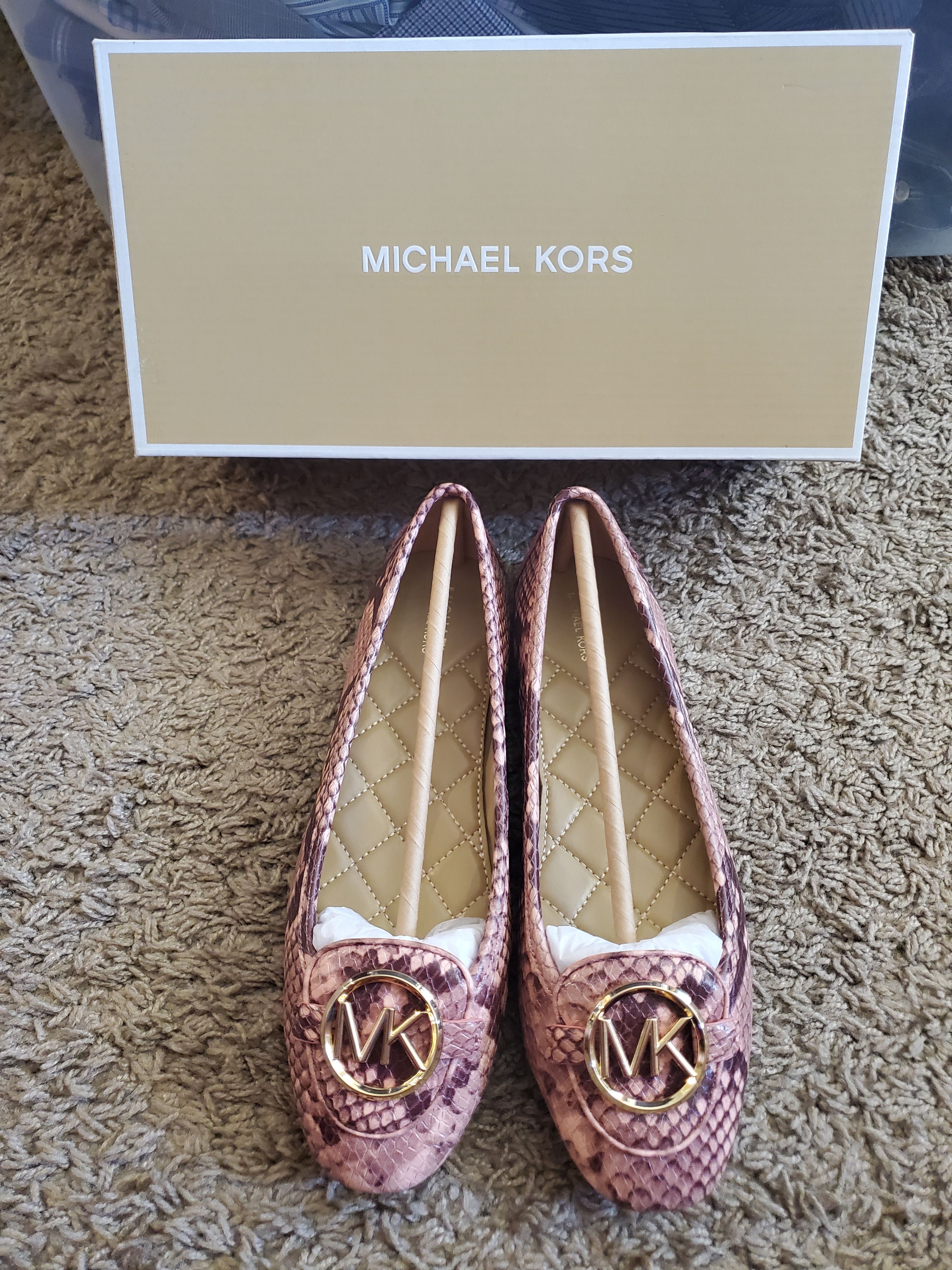 Michael Kors *Brand New* Michael Kors Leather Snake Embossed Lillie Flats Size US 6.5 / IT 36.5 - 7 Thumbnail