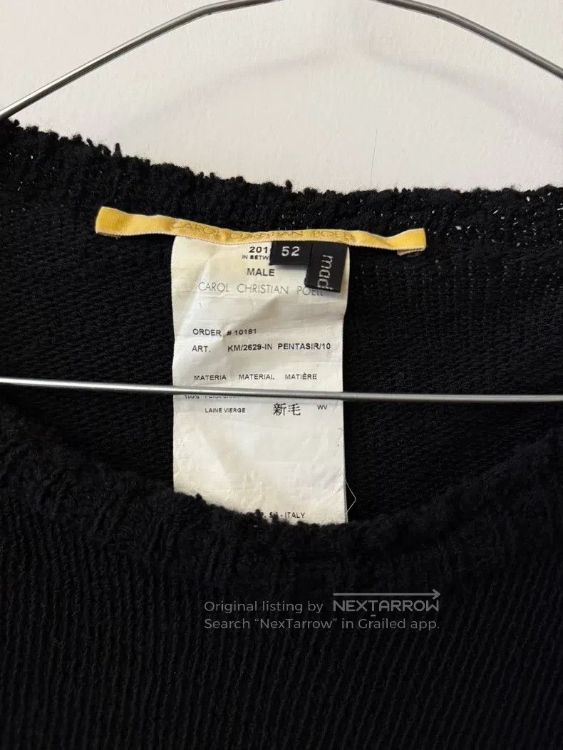 Carol Christian Poell Carol Christian Poell Black first-sheared wool sweater Size US L / EU 52-54 / 3 - 3 Thumbnail