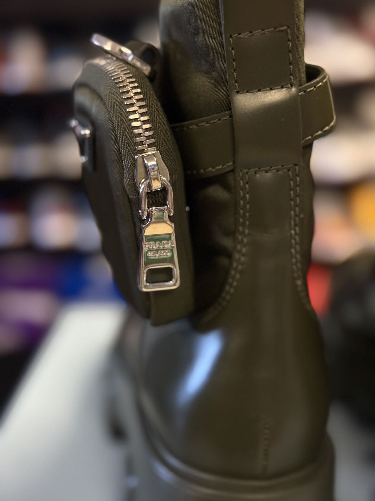 Prada Prada High Top Green Combat Boots Size 39 NEW $1750 Retail Size US 9 / IT 39 - 7 Thumbnail