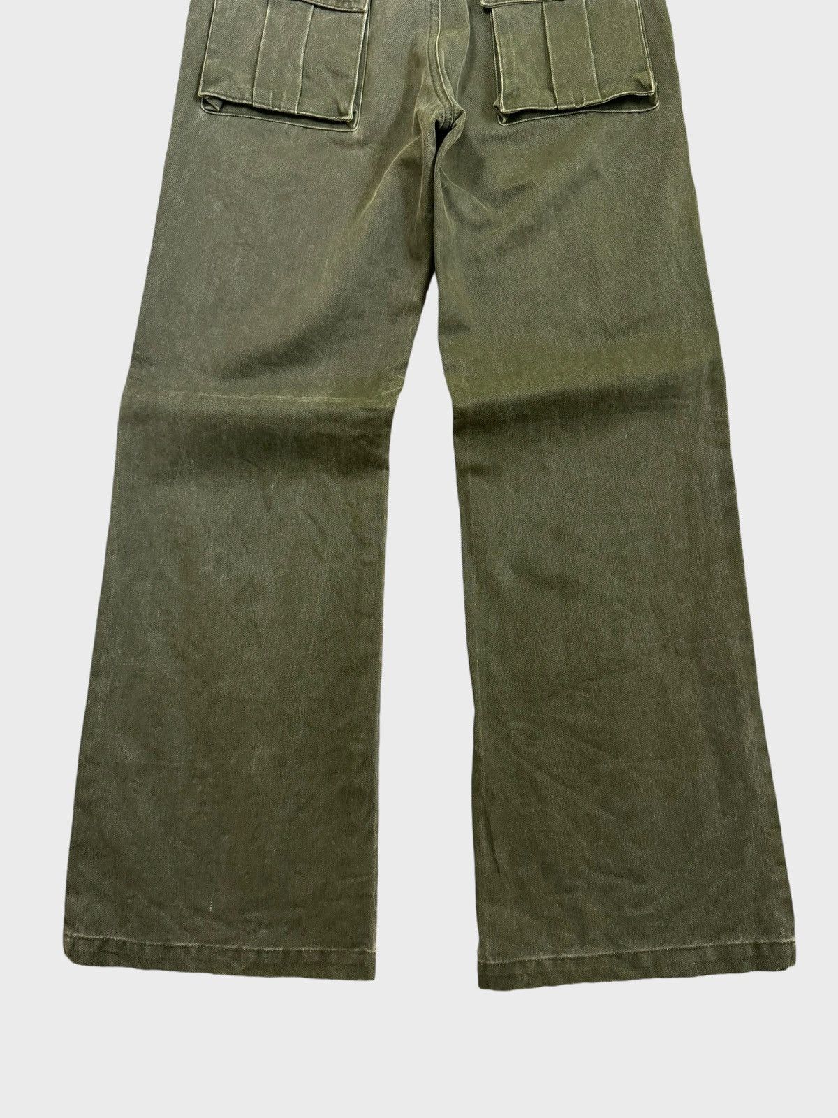 Japanese Brand × Le Grande Bleu (L.G.B.) Vintage Flare Dualite Baker Pants Army Wide leg Style Size US 29 - 11 Thumbnail