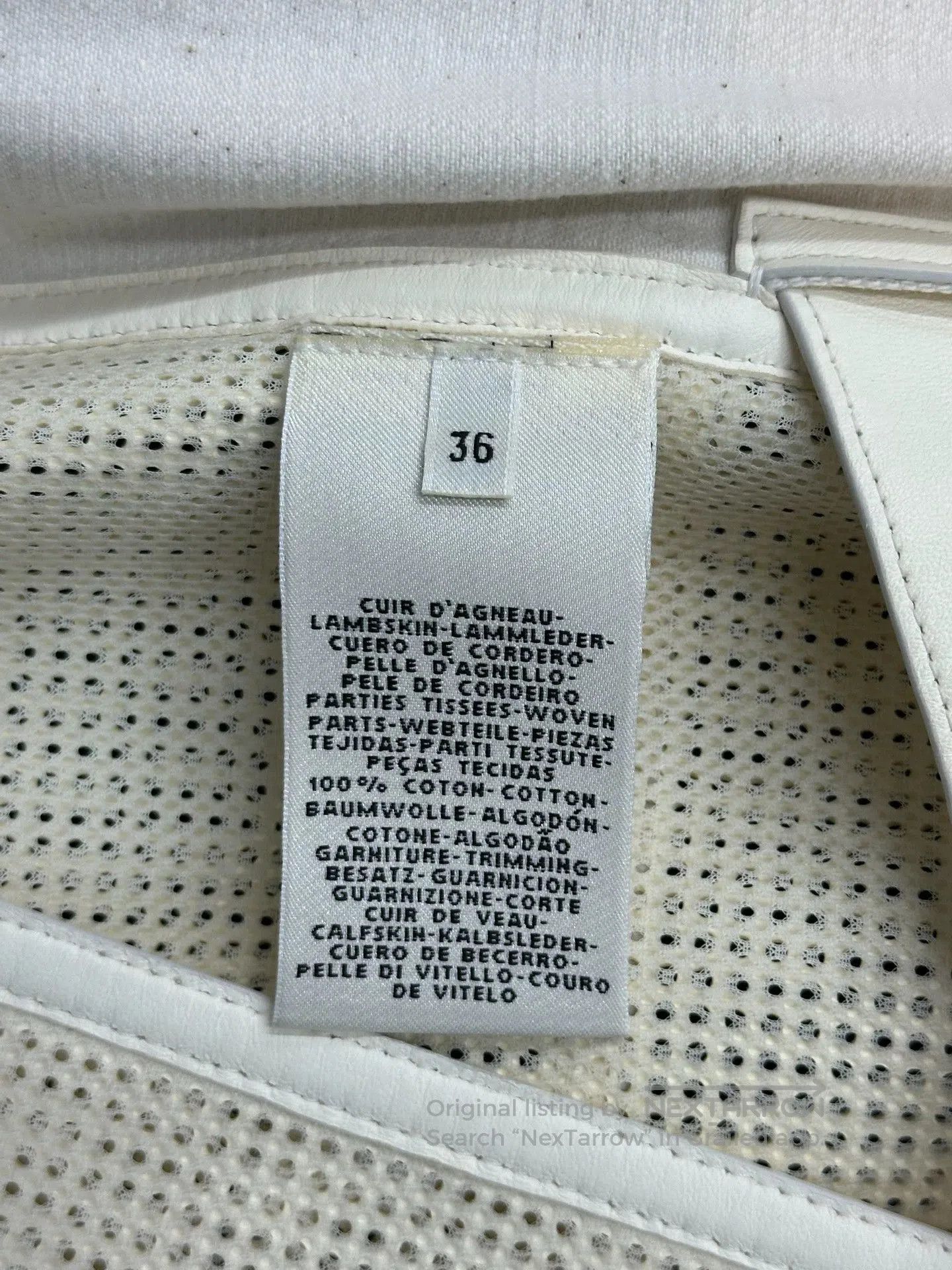 Hermes Hermes White Sleeveless Sheepskin Dress. Size M / US 6-8 / IT 42-44 - 5 Thumbnail