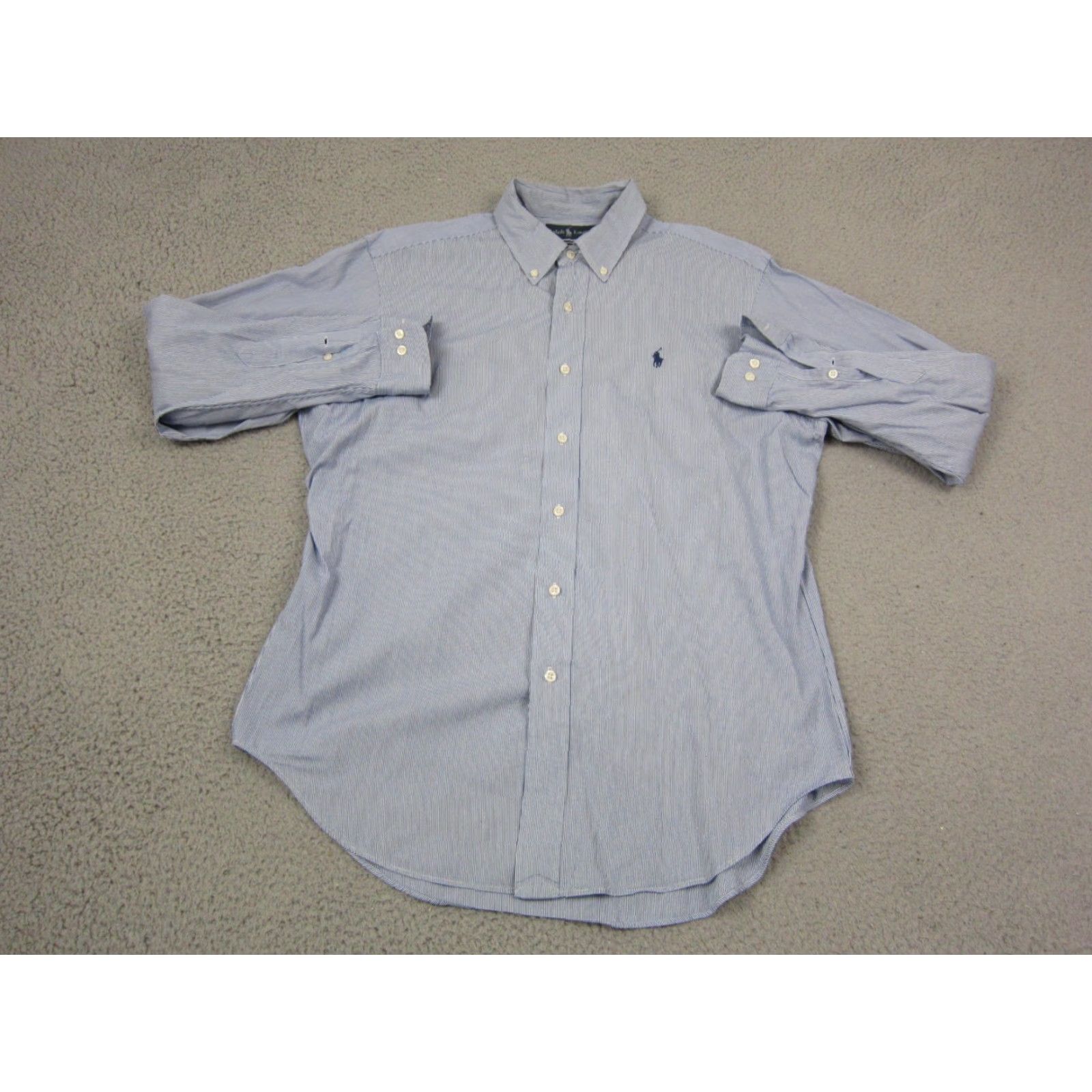 Ralph Lauren Ralph Lauren Shirt Adult 16 XL Blue Pony Striped Button-Down Mens Size US L / EU 52-54 / 3 - 2 Thumbnail