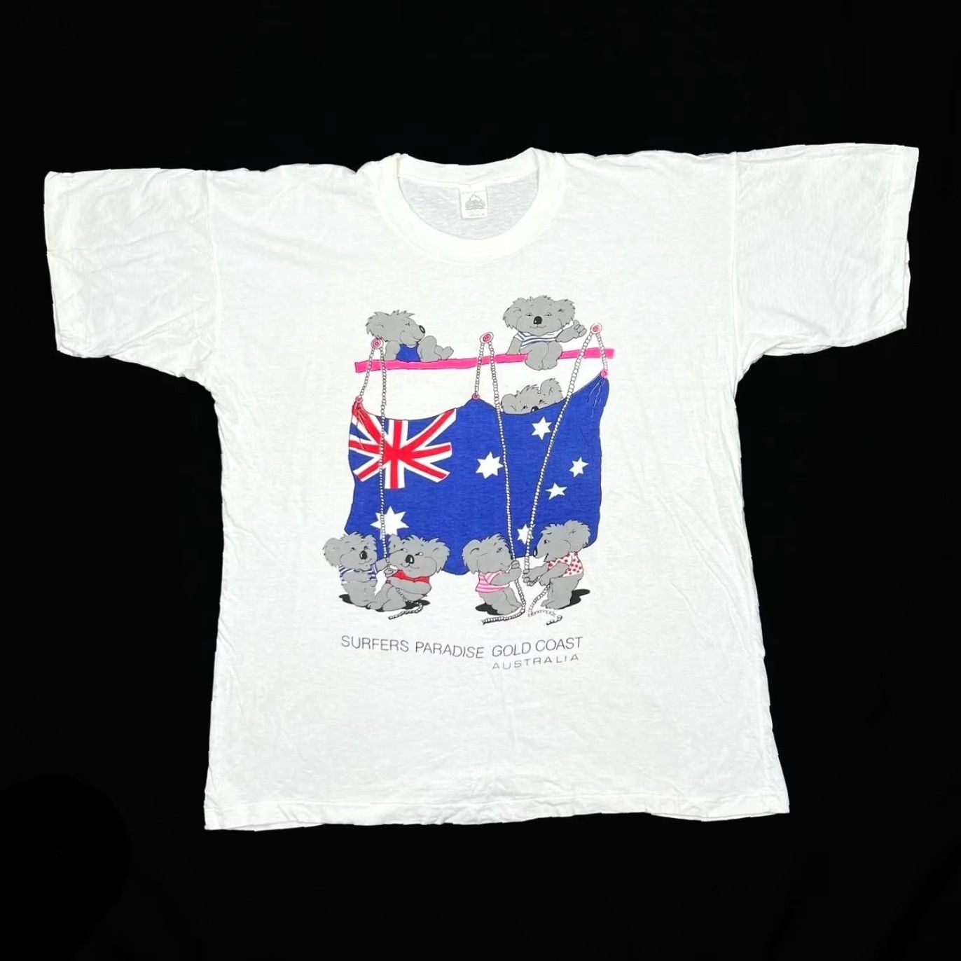 Paradise VINTAGE Surfers Paradise “Gold Coast Australia” Single Stitch T-Shirt L White 90s Mens Shirt Large Size US L / EU 52-54 / 3 - 2 Thumbnail