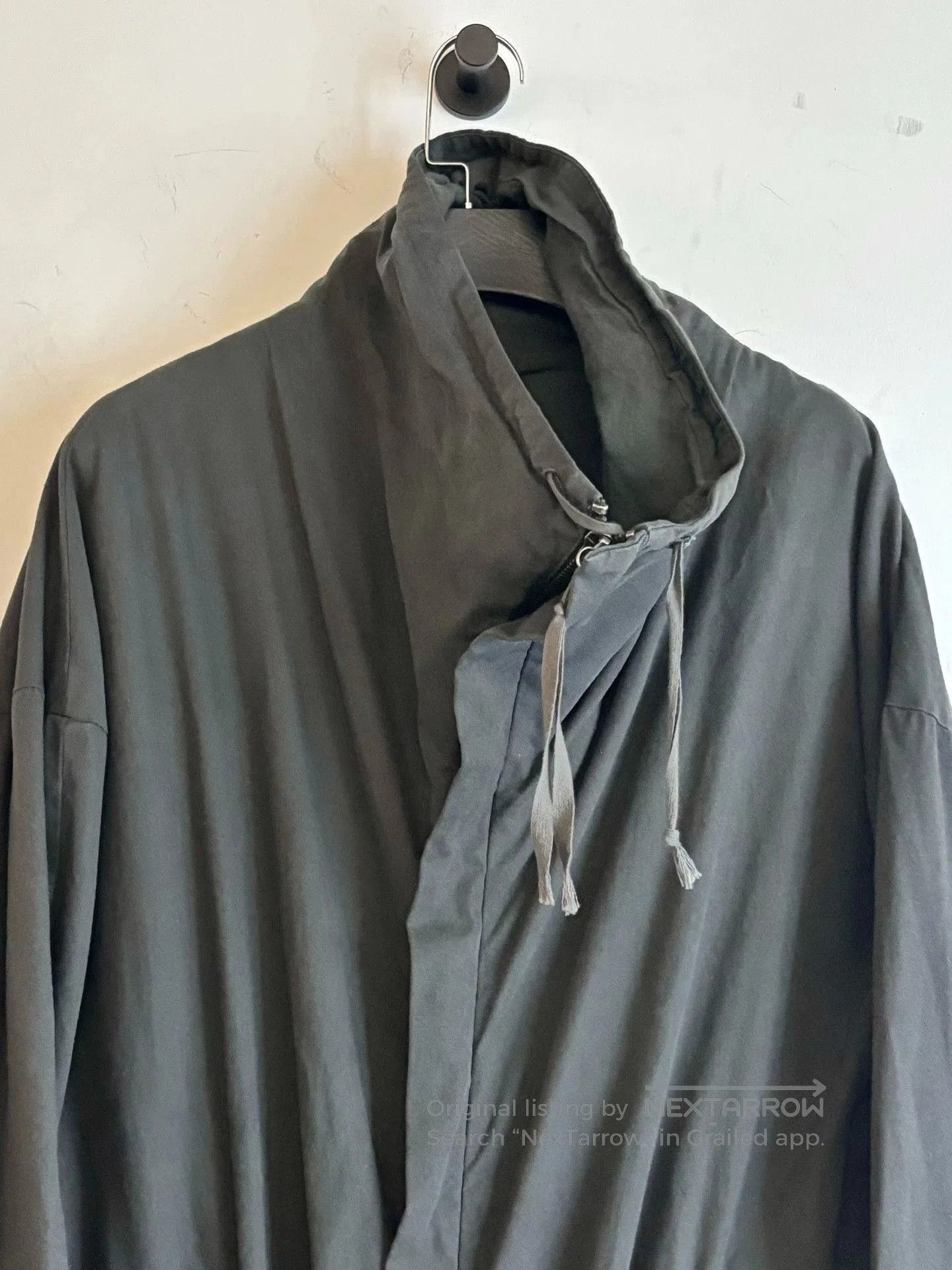 Damir Doma Black Hooded Cloak with Drawstring XS. Size US XS / EU 42 / 0 - 5 Thumbnail