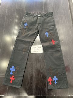 Chrome Hearts LEVI'S Denim Black and PINK Jeans (34)