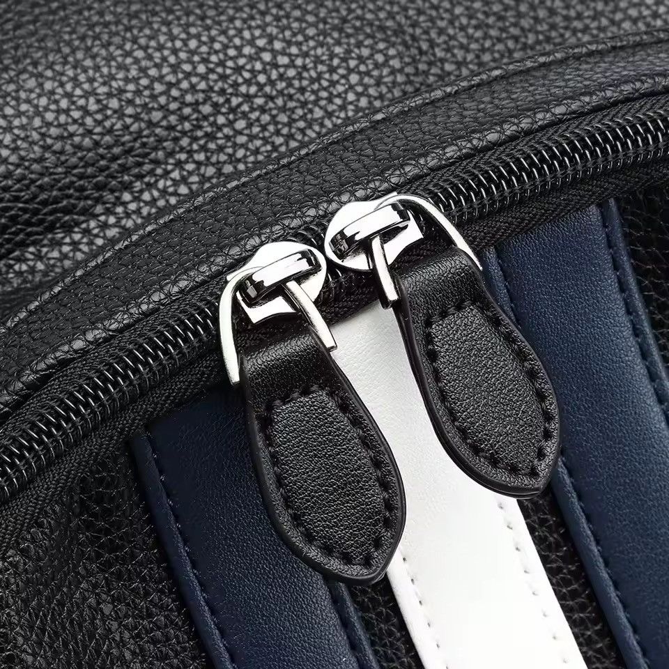 Other Streetwear Casual Striped PU Leather Backpack Bag Size ONE SIZE - 10 Thumbnail