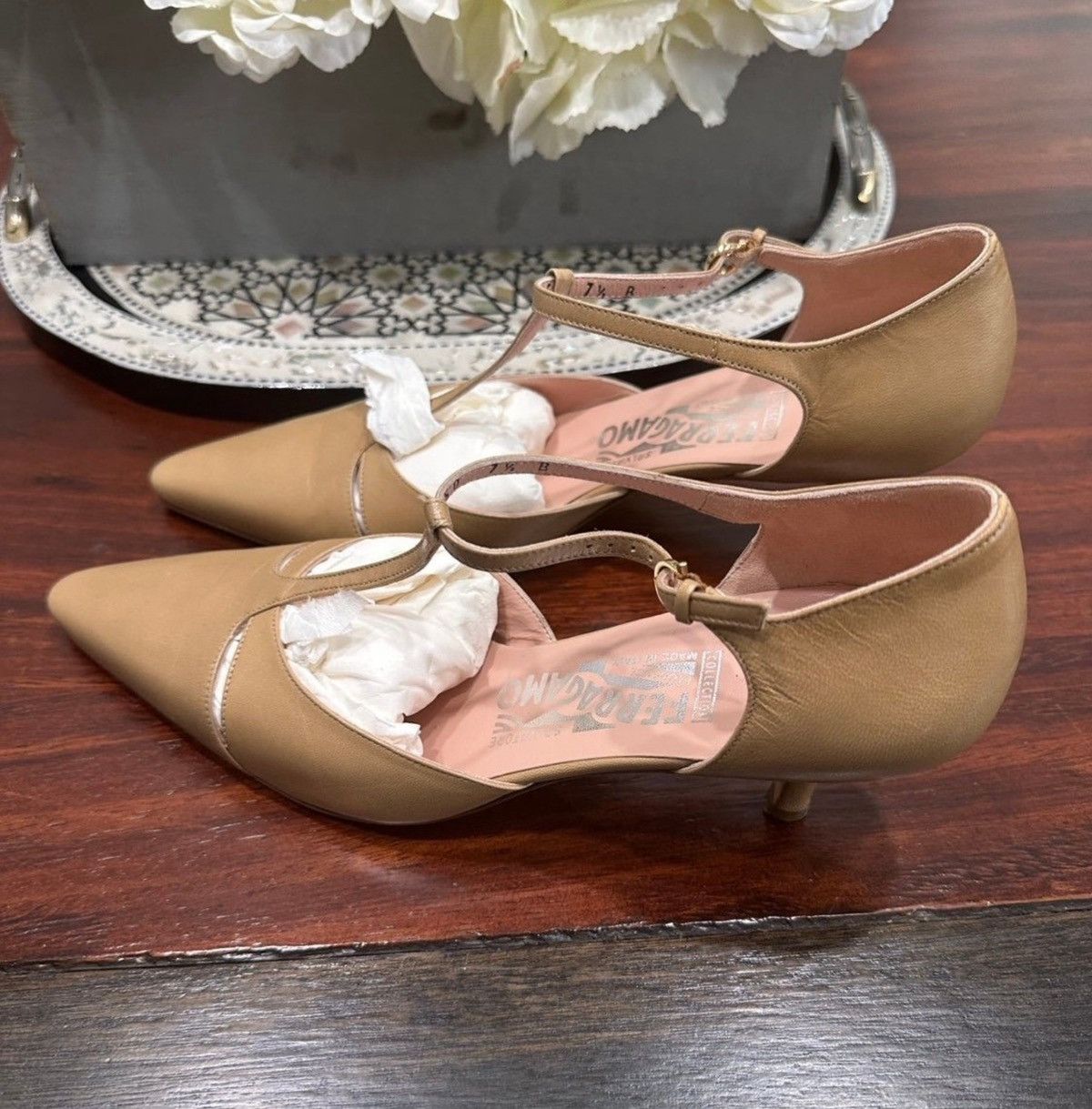 Salvatore Ferragamo Salvatore Ferragamo Woven SlingBack Heels size 7”5 Size US 7.5 / IT 37.5 - 1 Thumbnail