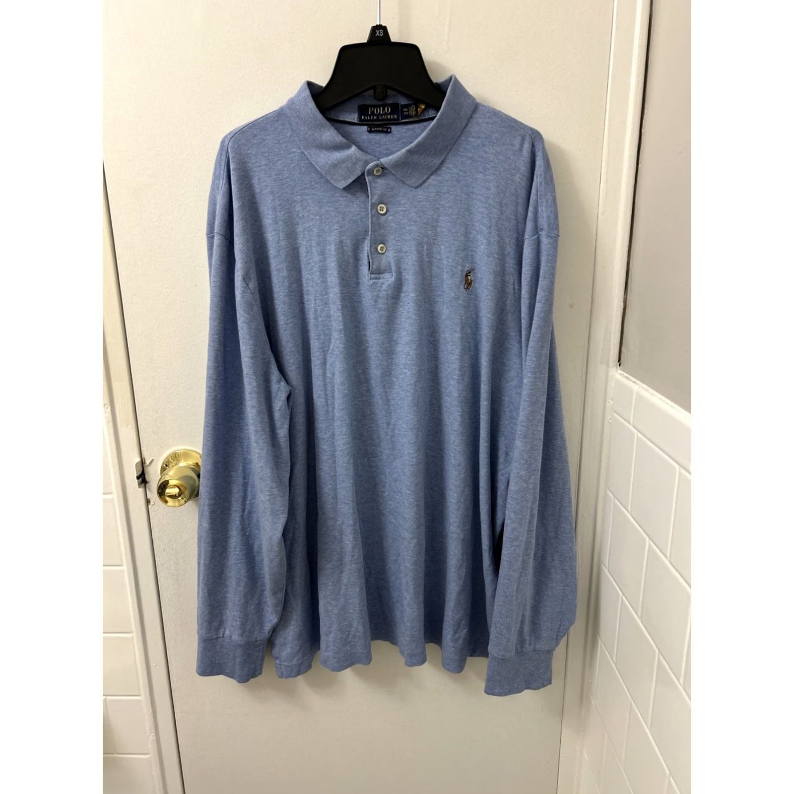 Polo Ralph Lauren Polo Ralph Lauren Shirt Mens 2XL Blue Classic Fit Rugby Long Sleeve Size US XXL / EU 58 / 5 - 2 Thumbnail