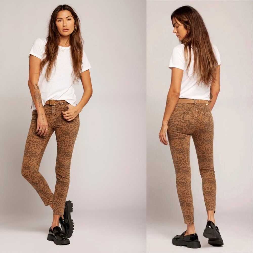 Current/Elliot NWT New $257 Current/Elliott Stiletto Amber Leopard Skinny Size 28" / US 6 / IT 42 - 1 Thumbnail
