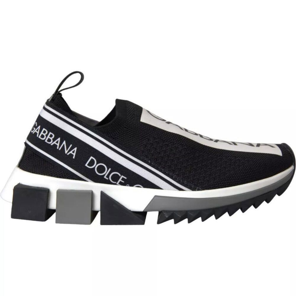 Dolce & Gabbana Dolce & Gabbana Black White Slip On Sorrento Sneakers Shoes Size US 6.5 / IT 36.5 - 5 Thumbnail
