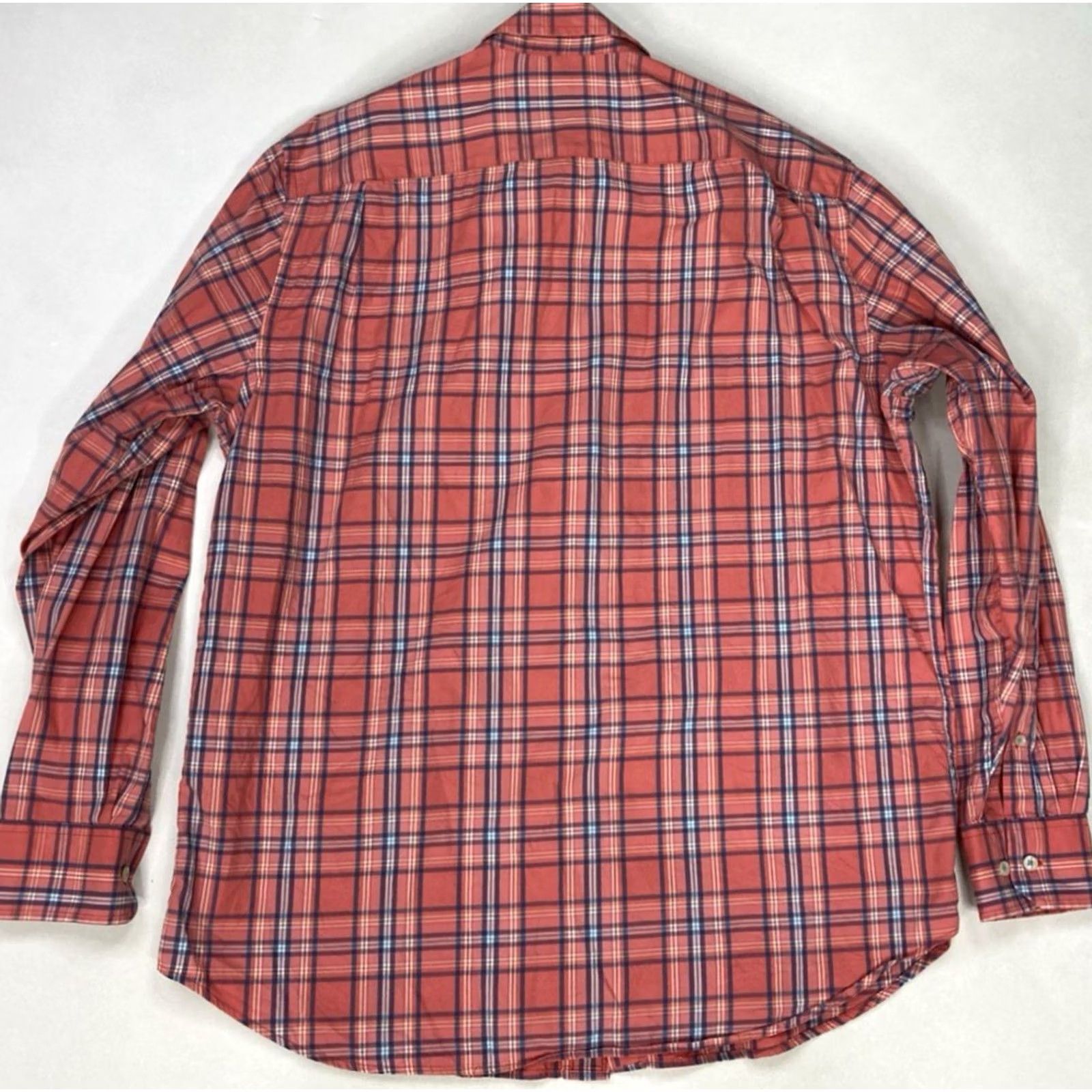 Southern Tide VINTAGE Southern Tide Plaid Button Up Shirt Men Large Coral Red Long Sleeve Pocket Size US L / EU 52-54 / 3 - 3 Thumbnail