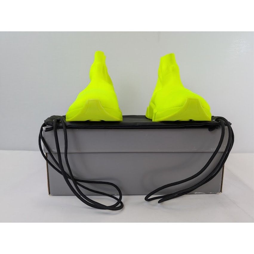 Balenciaga o1rshd1 Speed 2.0 Recycled Knit Sneakers in Fluo Yellow Size US 11 / EU 44 - 17 Thumbnail