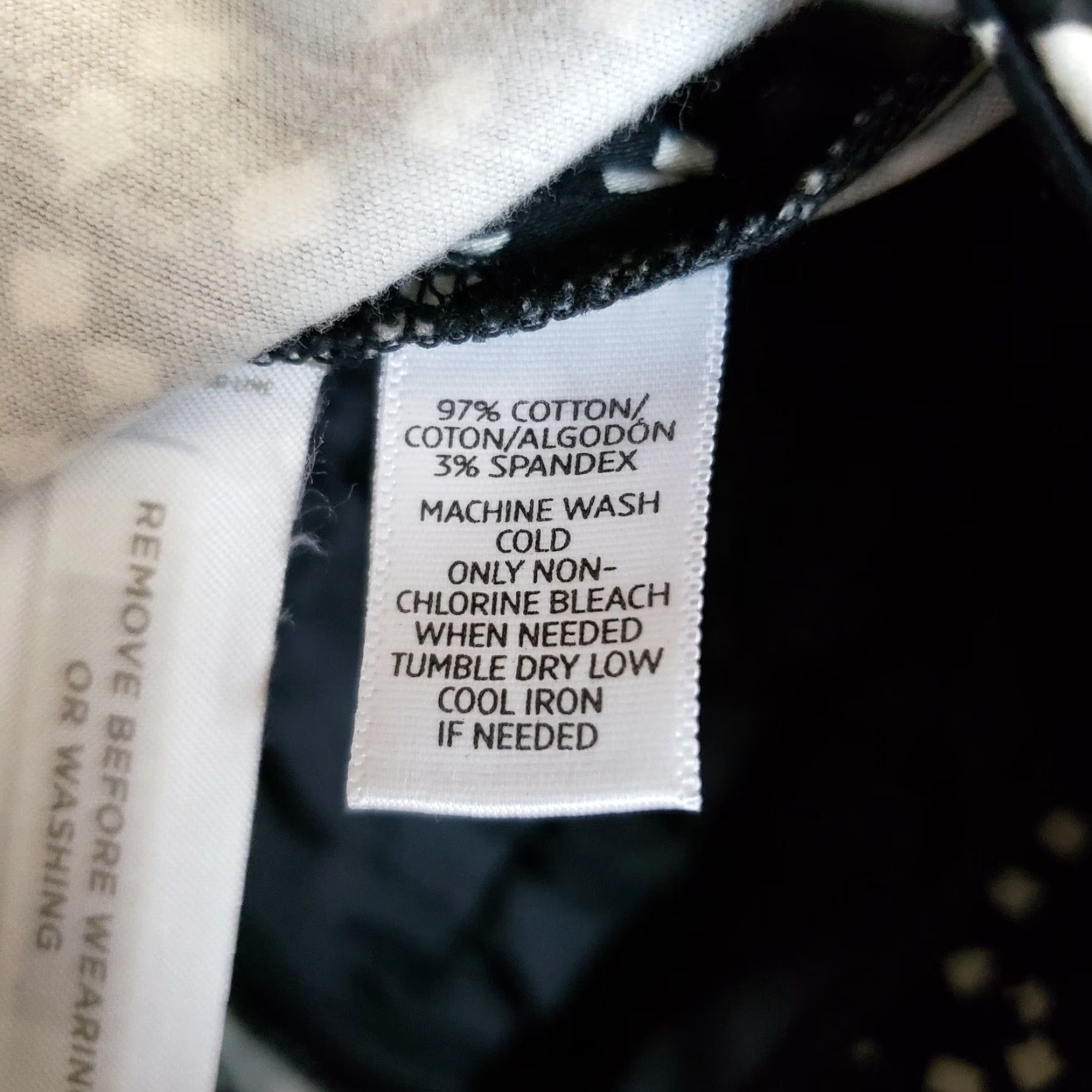 Ann Taylor Ann Taylor LOFT Womens Marisa Cropped Pants Sz 4 Black White Mid Rise Cotton Crop Pants Womens 4 Black Size 27" / US 4 / IT 40 - 6 Thumbnail
