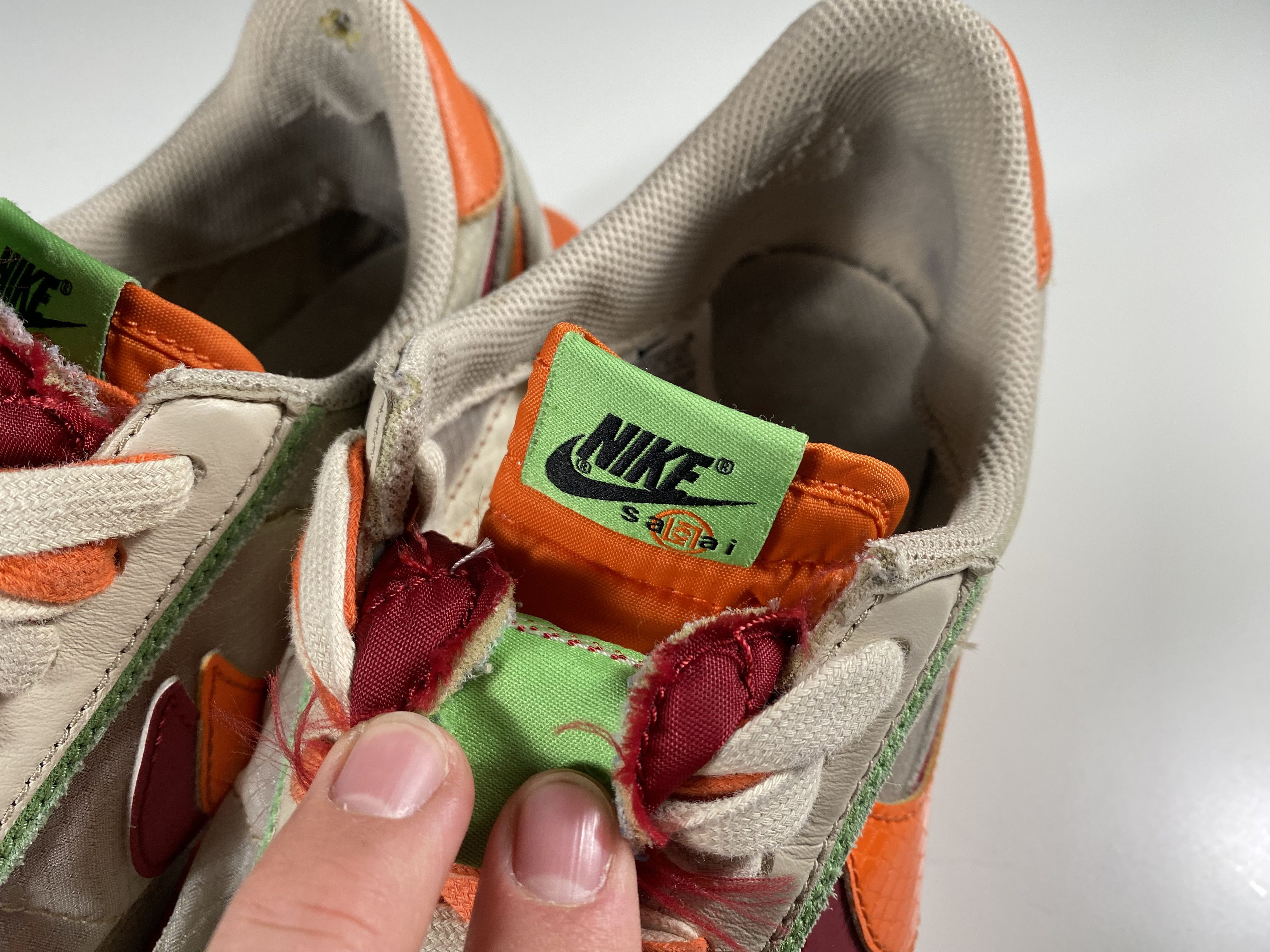 CLOT × Nike × Sacai LDWaffle x sacai x CLOT x Nike 'Orange Blaze' Size US 10 / EU 43 - 4 Thumbnail