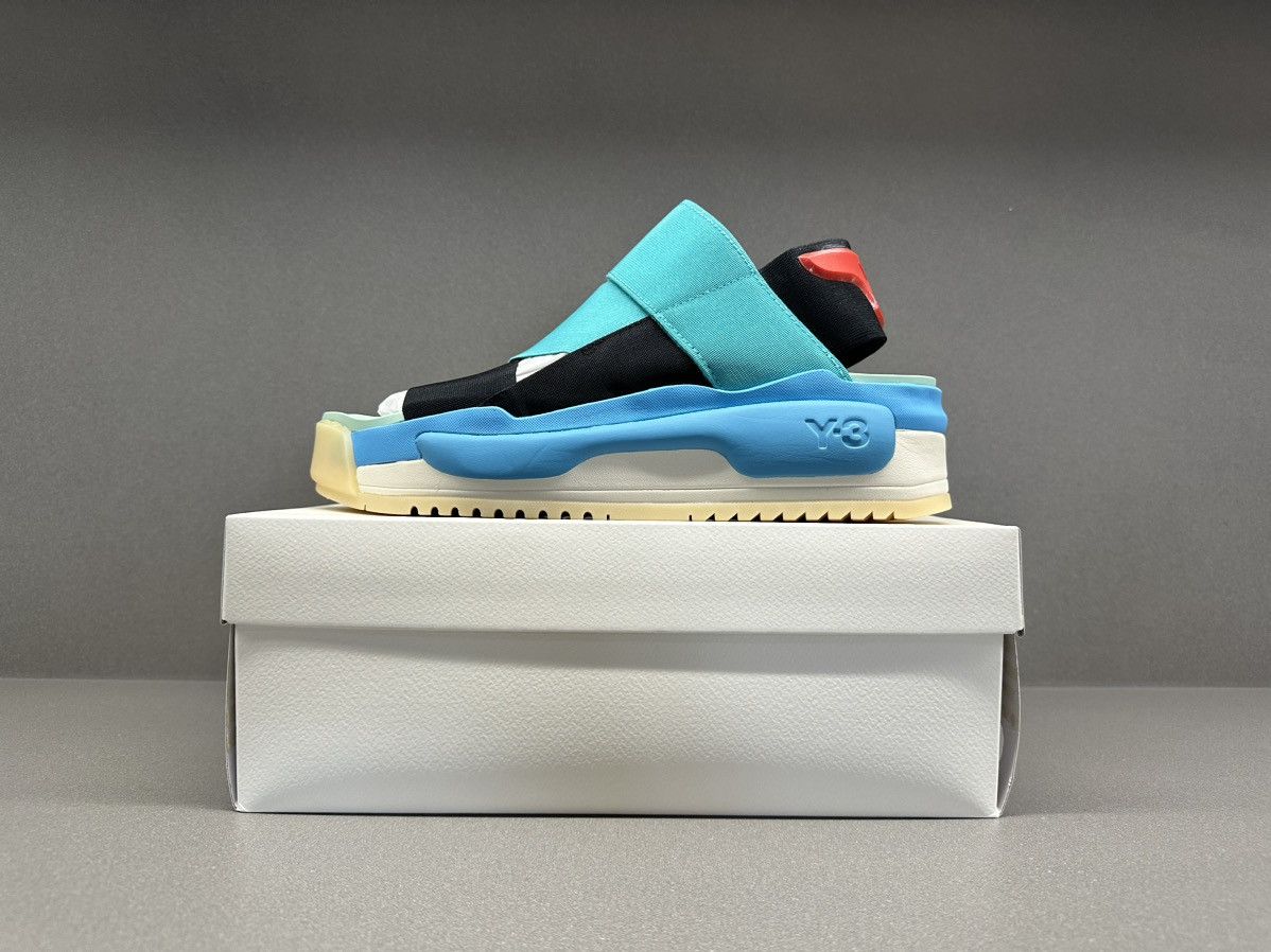 Adidas × Y-3 Adidas Y-3 Hokori Sandal Black Mint Cyan Size US 12 / EU 45 - 2 Thumbnail