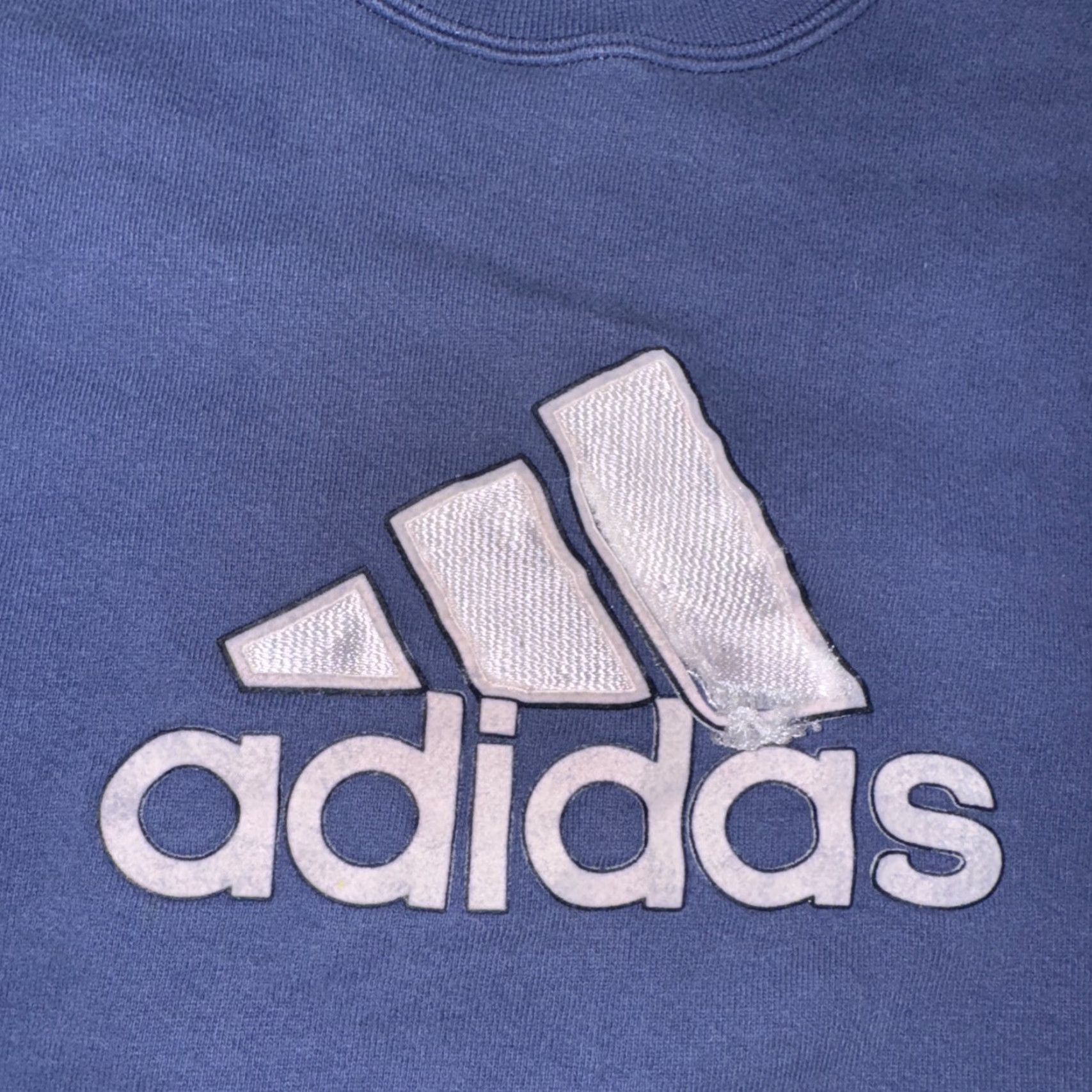Adidas VINTAGE Adidas Crewneck Sweater Men Blue Medium Felt Spell Out 22x24 Size US M / EU 48-50 / 2 - 2 Thumbnail