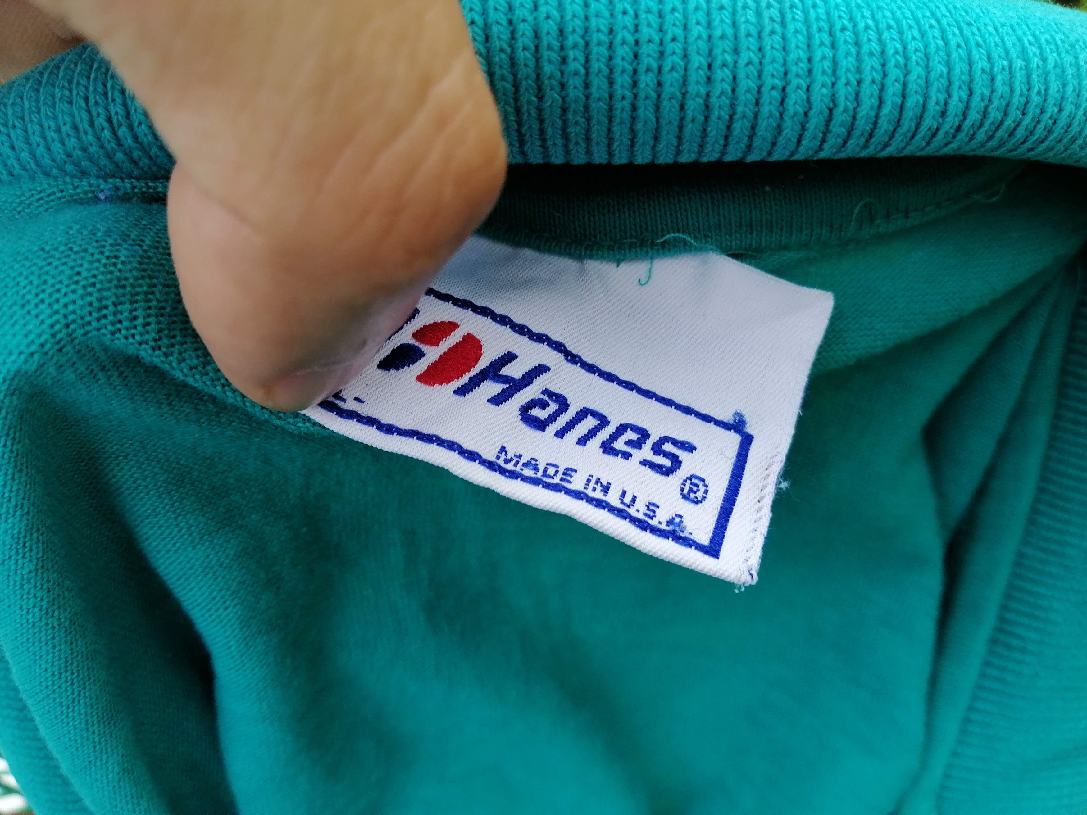Hanes hanes 80s 90s vintage t Shirt 5050 collared single stitch Size US M / EU 48-50 / 2 - 8 Thumbnail
