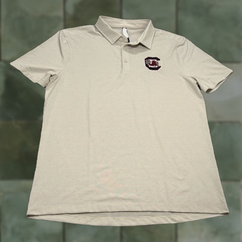 Lululemon Lululemon Evolution Polo Short Sleeve LM3CY6S Striped Multicolor USC Gamecocks Mens L Size US L / EU 52-54 / 3 - 1 Thumbnail