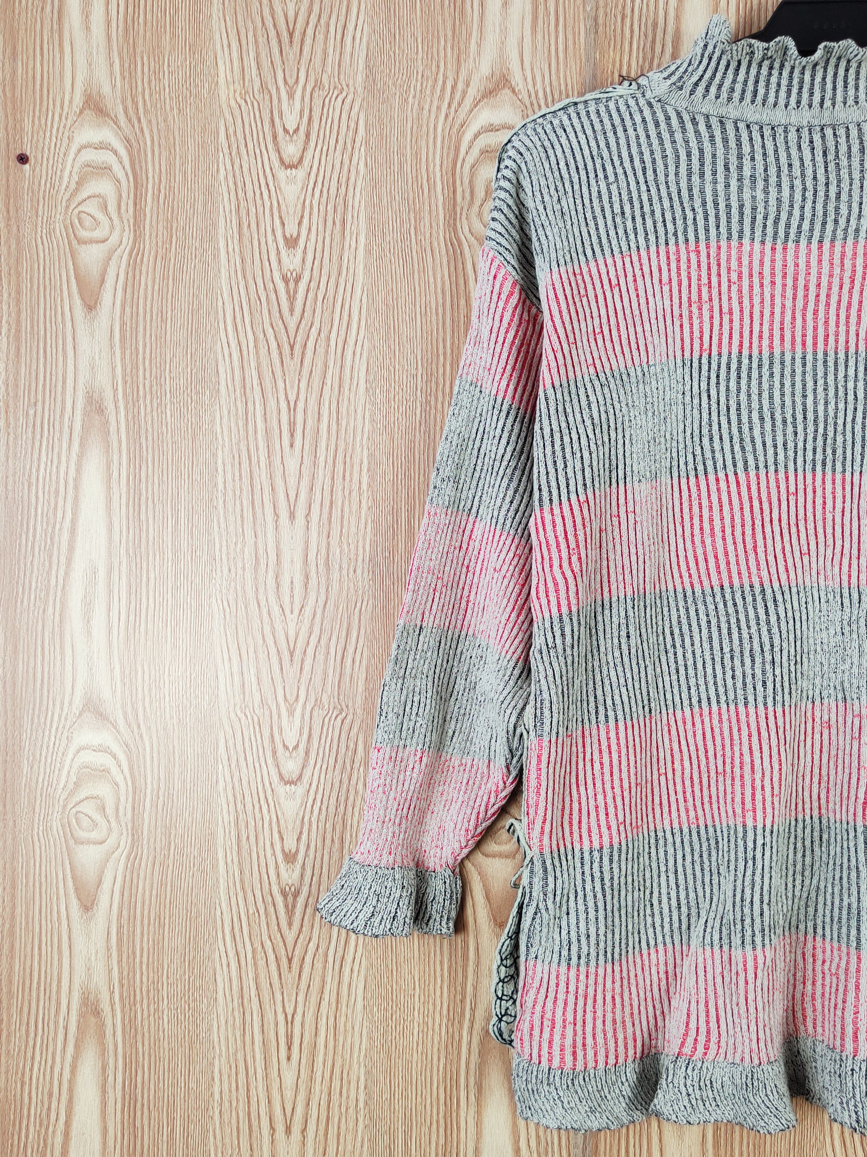 Vintage DL Peeress Mesh Net Striped Knit Like Kurt Cobain #W743 Size M / US 6-8 / IT 42-44 - 8 Thumbnail
