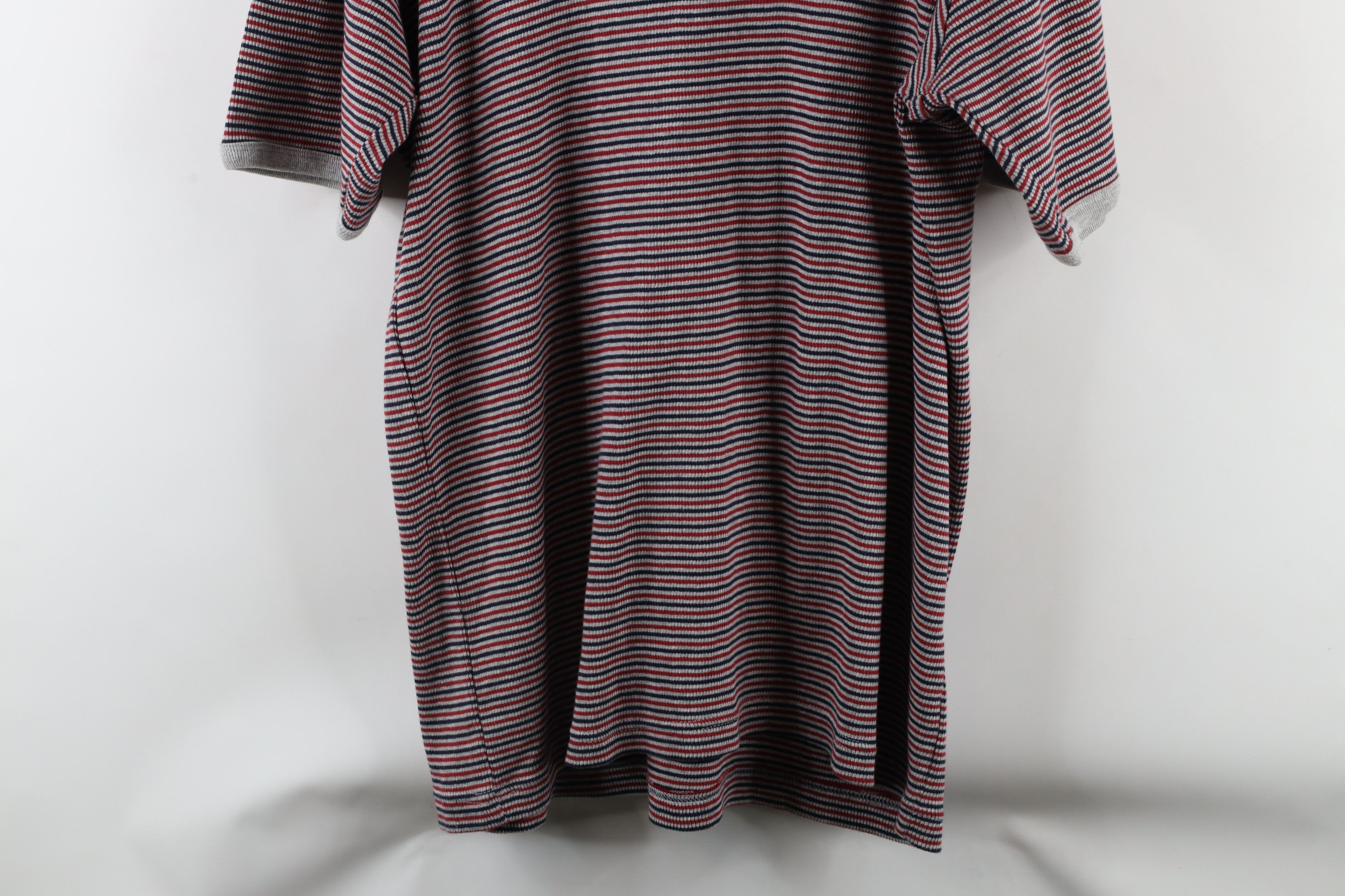 Vintage Deadstock Vintage 90s Streetwear Waffle Knit Ringer T-Shirt Size US XL / EU 56 / 4 - 8 Thumbnail