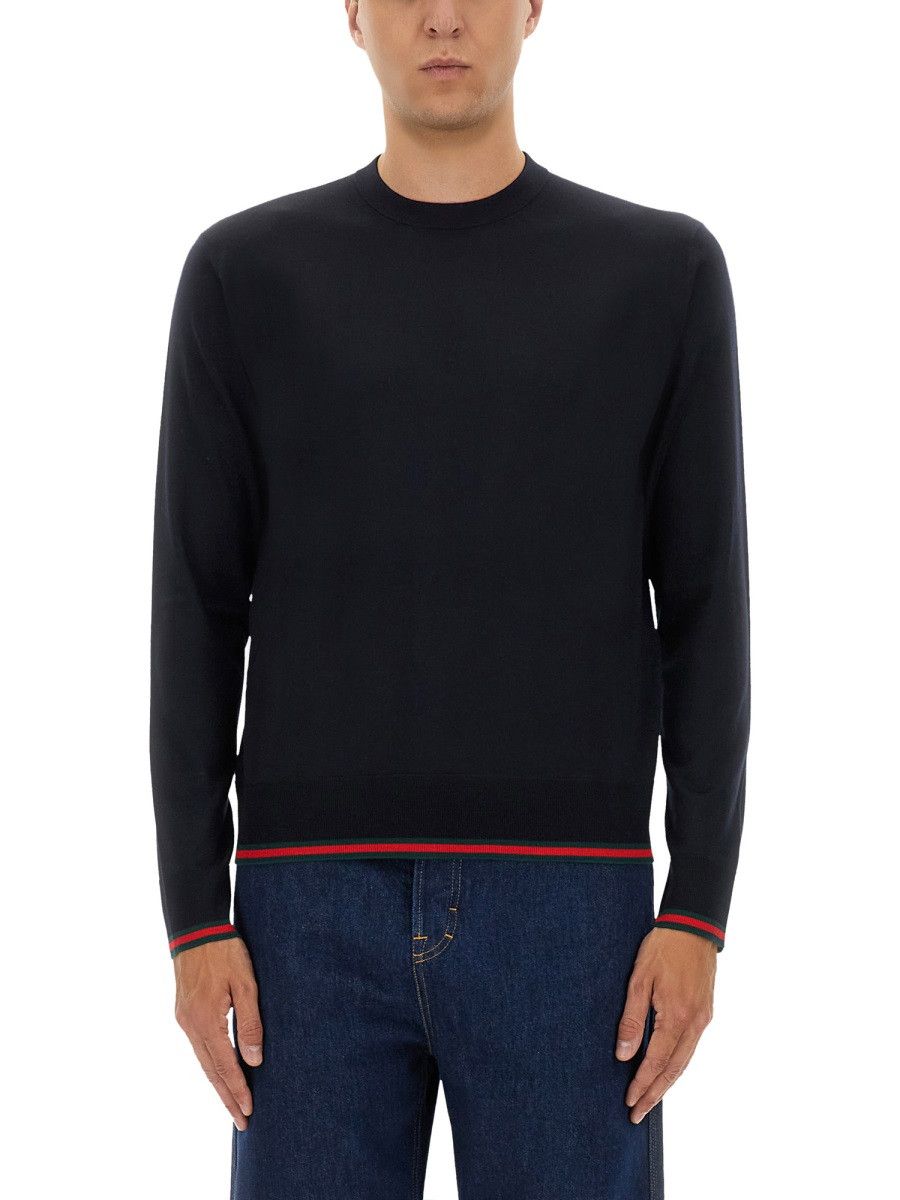 Gucci GUCCI WEB PATTERN SWEATER - BLUE Size US S / EU 44-46 / 1 - 1 Thumbnail