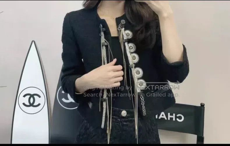 Louis Vuitton Louis Vuitton Heavy Industry Chain Fringe Jacket Size XXS / US 00 / IT 34 - 9 Thumbnail