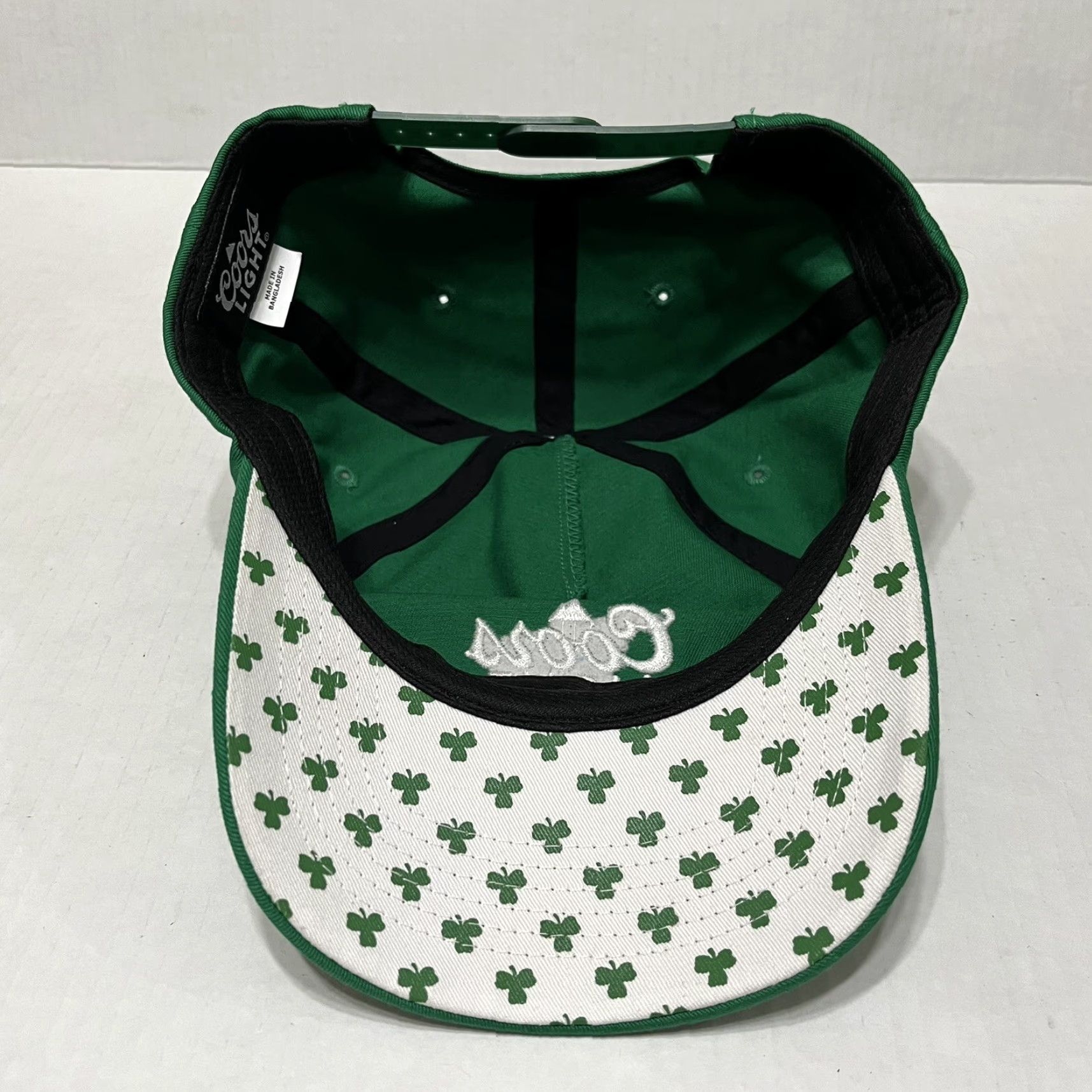 Vintage Coors Light Hat Cap SnapBack Green St Patrick’s Day Clover Shamrock Baseball Cap Men One Size" Size ONE SIZE - 6 Thumbnail