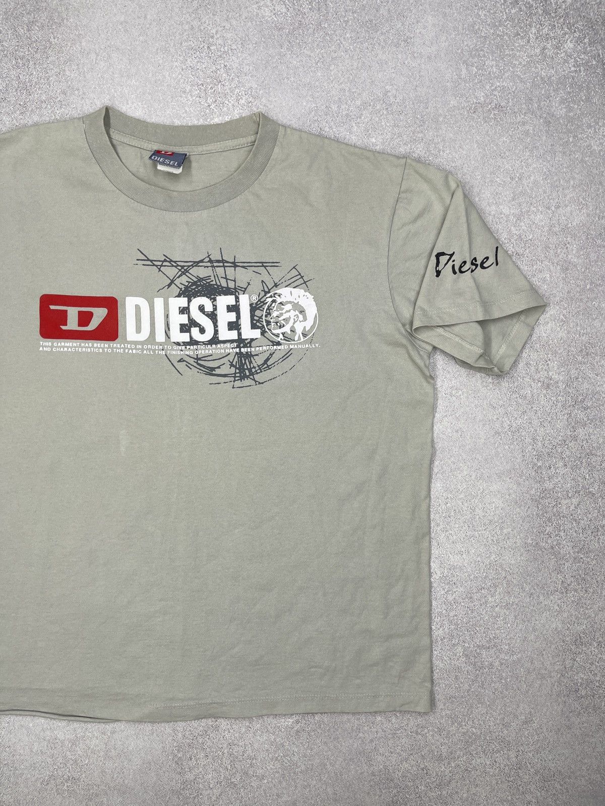 Diesel Vintage Diese Big Double Logo T Shirt Grey Size L Size US L / EU 52-54 / 3 - 3 Thumbnail