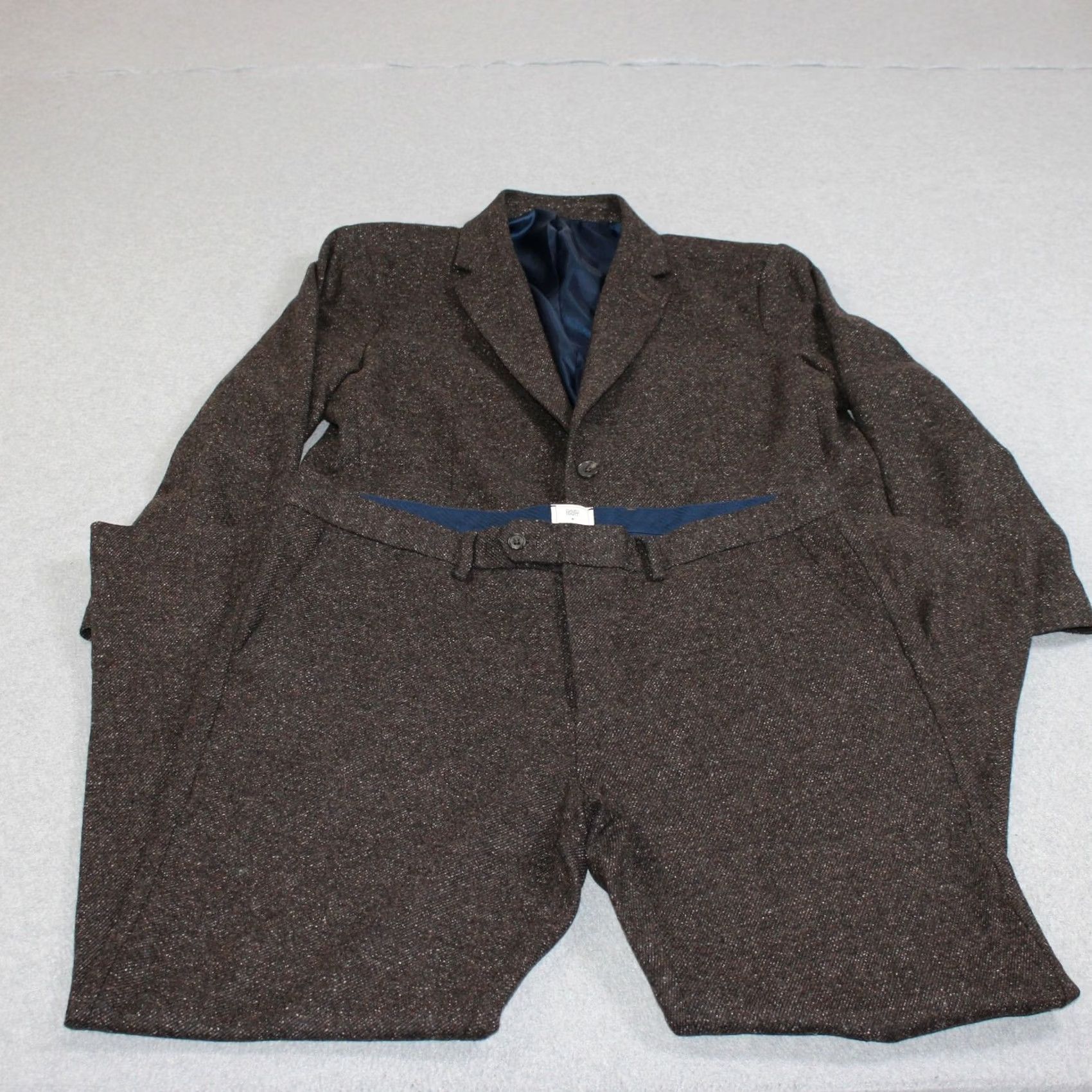 Gap VINTAGE Gap x David Hart Suit Men XL 36x32 Brown Herringbone Wool Tweed 2 Piece Heritage Size 46R - 2 Thumbnail