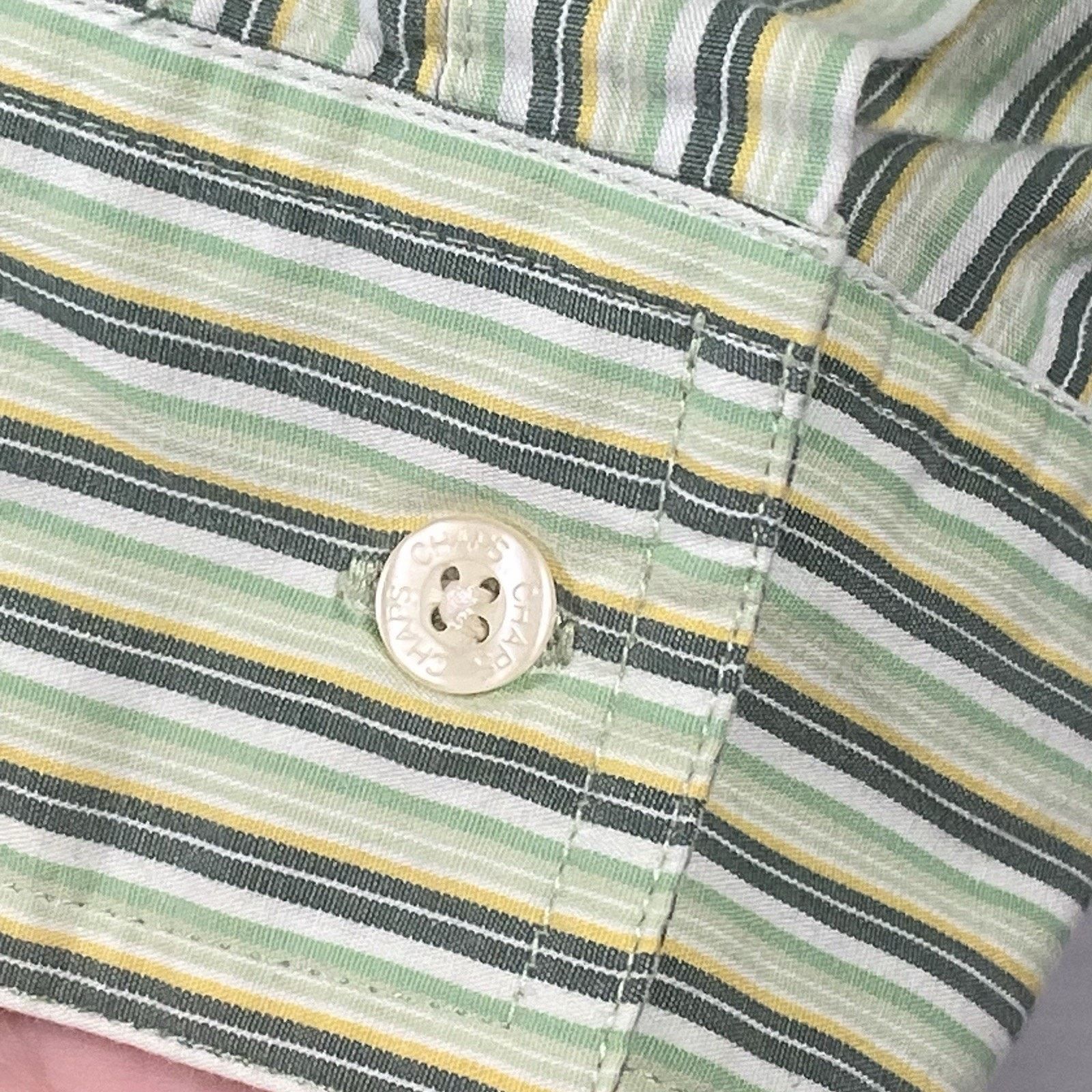 Chaps Chaps Mens XL Button Down Shirt Long Sleeve Striped Green Size US XL / EU 56 / 4 - 5 Thumbnail