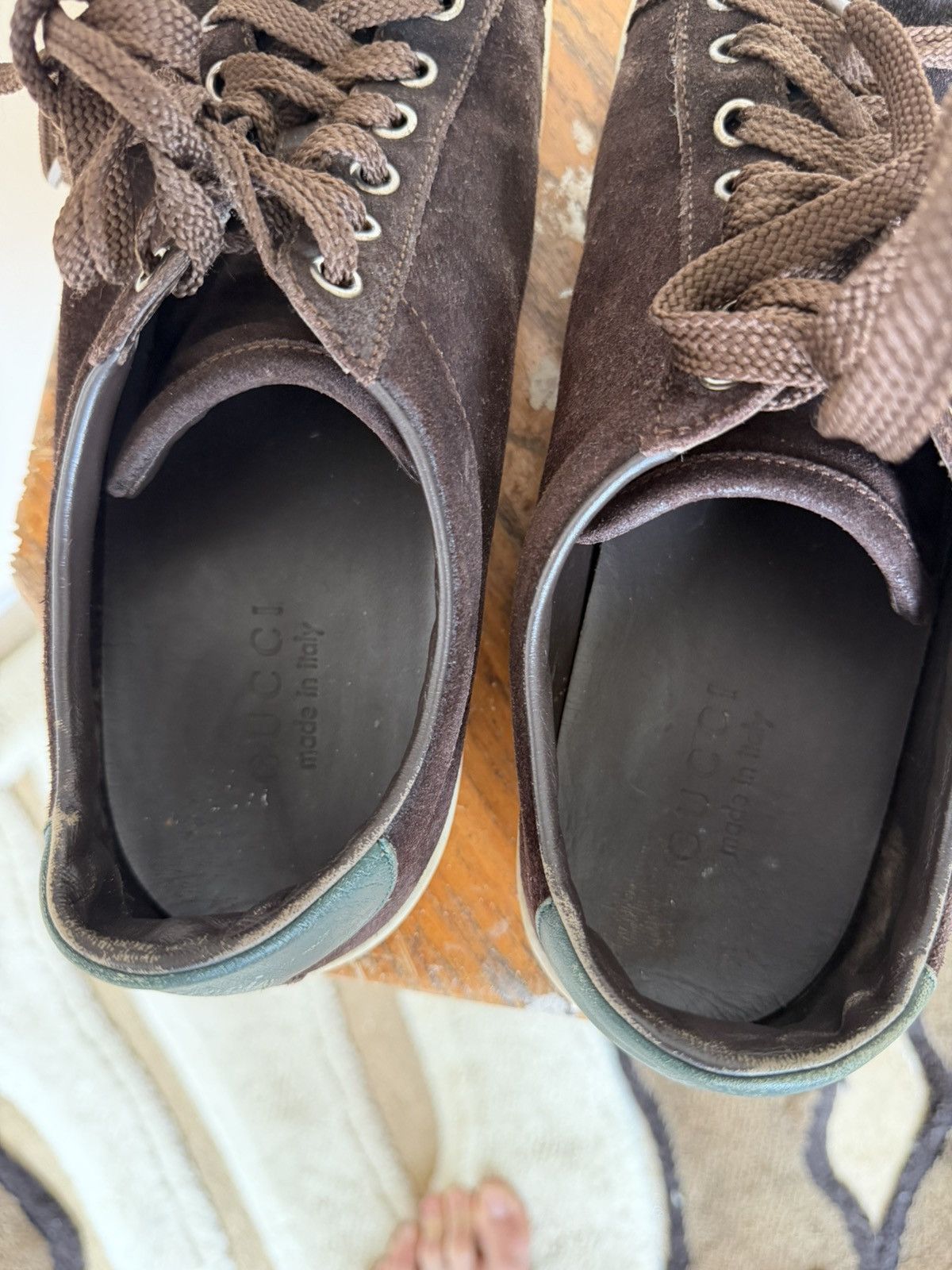 Gucci Gucci Brown Suede Luxury Shoes Size US 9.5 / EU 42-43 - 10 Thumbnail