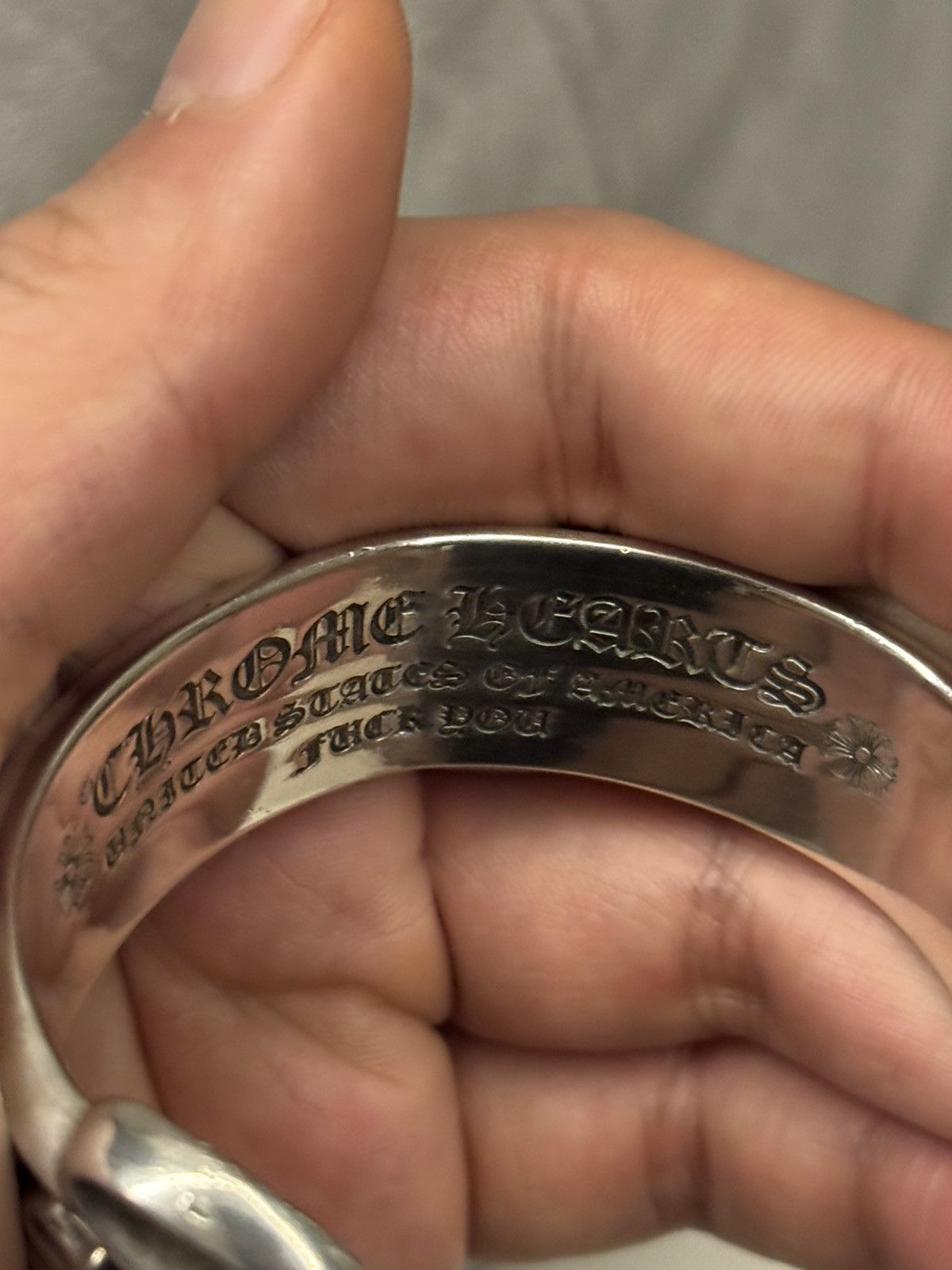 Chrome Hearts Chrome hearts scroll logo bangle Size ONE SIZE - 11 Thumbnail