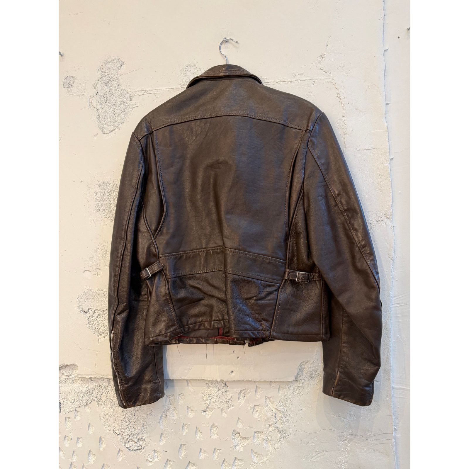 Vintage Vintage 70's Cafe Racer Brown Leather Jacket Size US L / EU 52-54 / 3 - 2 Thumbnail