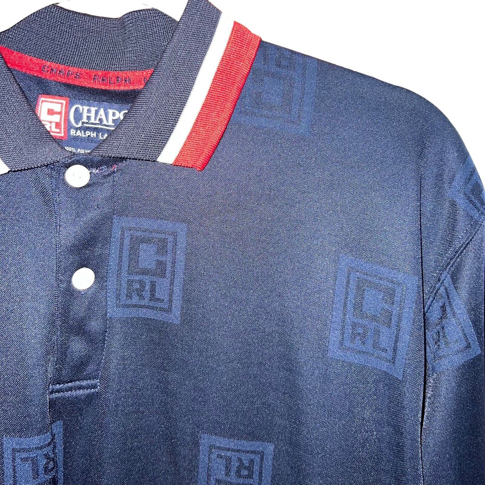 Ralph Lauren Vintage Men’s Chaps Ralph Lauren Polo Shirt Logo All Over Size US M / EU 48-50 / 2 - 2 Thumbnail