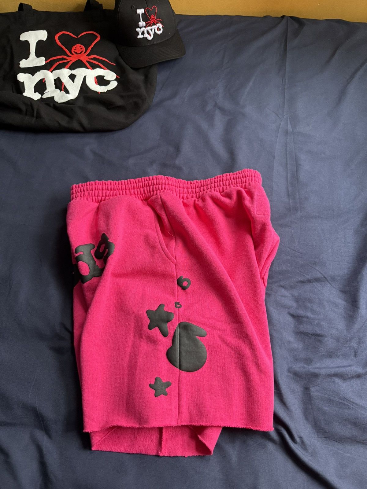 Sp5der Sp5der Pink Beluga Sweatshorts Size US 34 / EU 50 - 3 Thumbnail