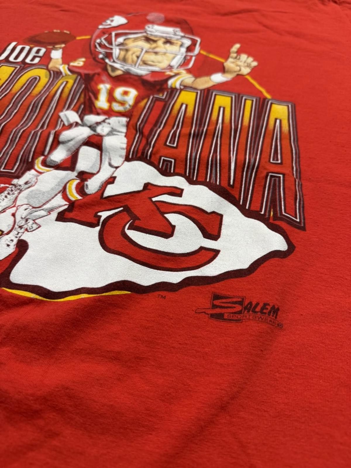 Salem Sportswear Vintage 1993 Salem Sportswear Chiefs Joe Montana T-Shirt L Size US L / EU 52-54 / 3 - 4 Thumbnail