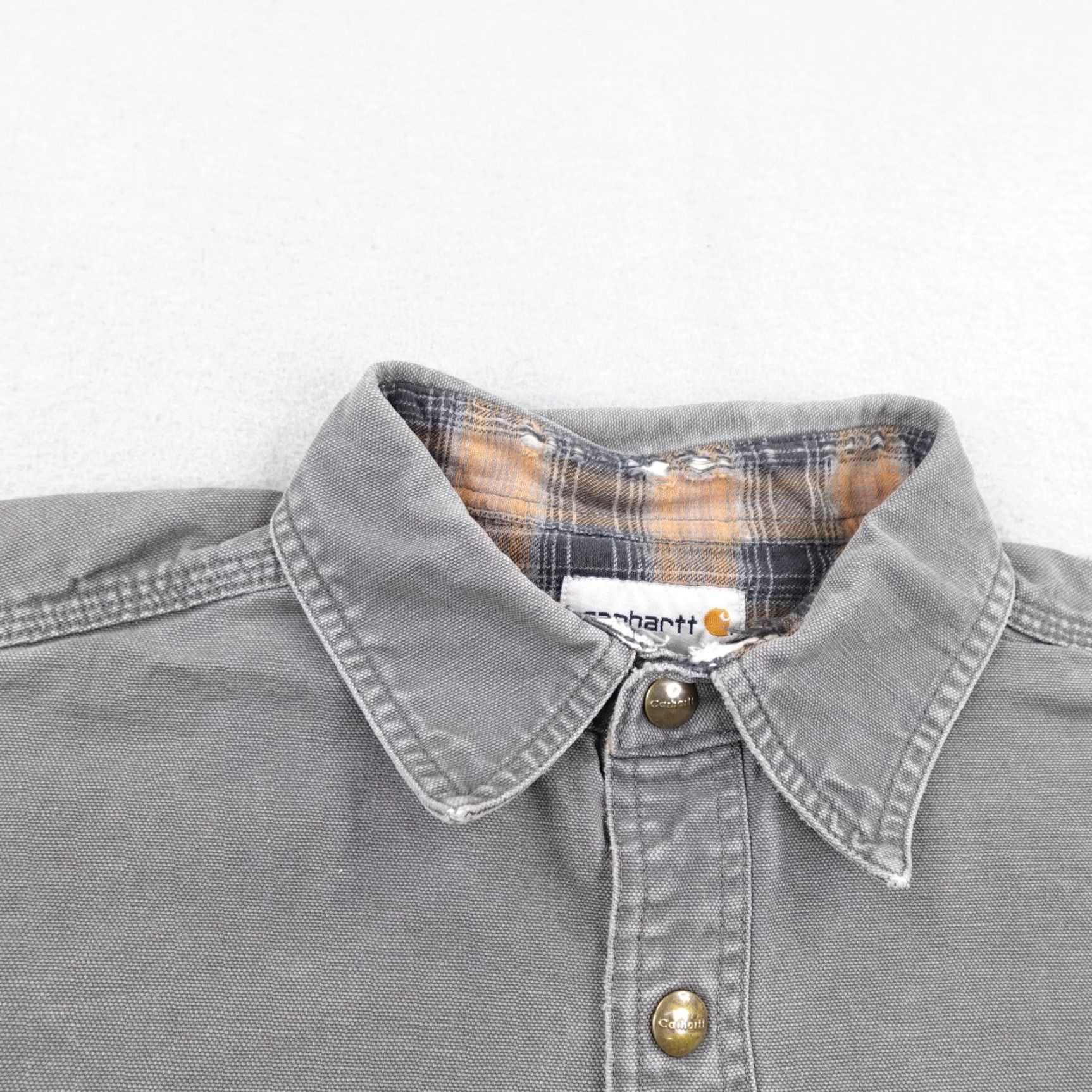 Carhartt Vintage Carhartt Jacket Mens Large Flannel Lined Canvas Shacket Distressed Size US L / EU 52-54 / 3 - 2 Thumbnail