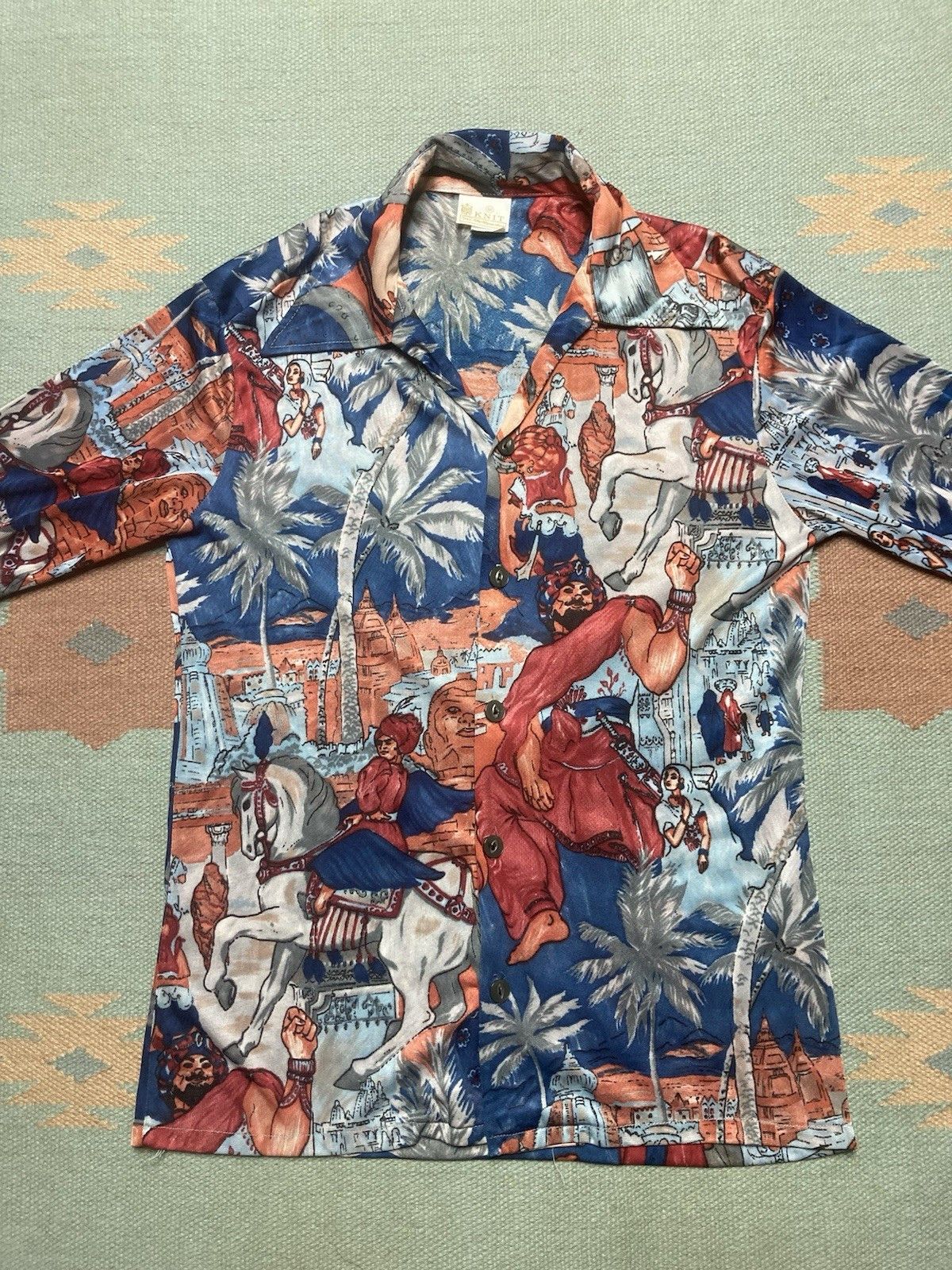 Vintage 70s button shirt sears kings road disco picture print medium Size US M / EU 48-50 / 2 - 2 Thumbnail