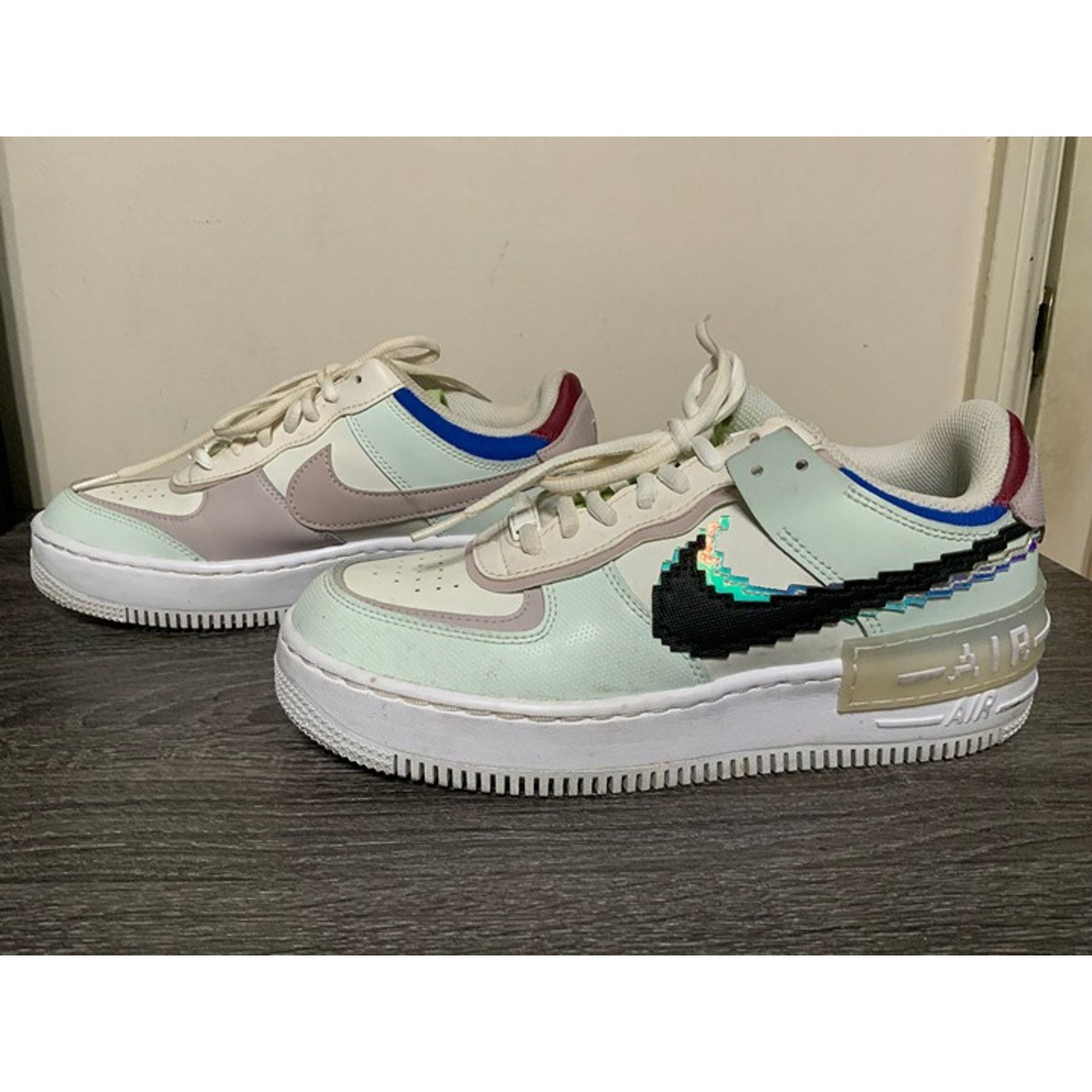 Nike Nike Air Force 1 Shadow White Multi Women’s Size 8 USED Size US 8 / IT 38 - 5 Thumbnail