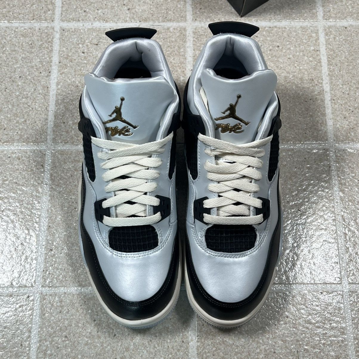 Jordan Brand × Nike Air Jordan 4 Retro GS Pure Platinum Metallic Gold Shoes 7y Size US 8.5 / IT 38.5 - 3 Thumbnail