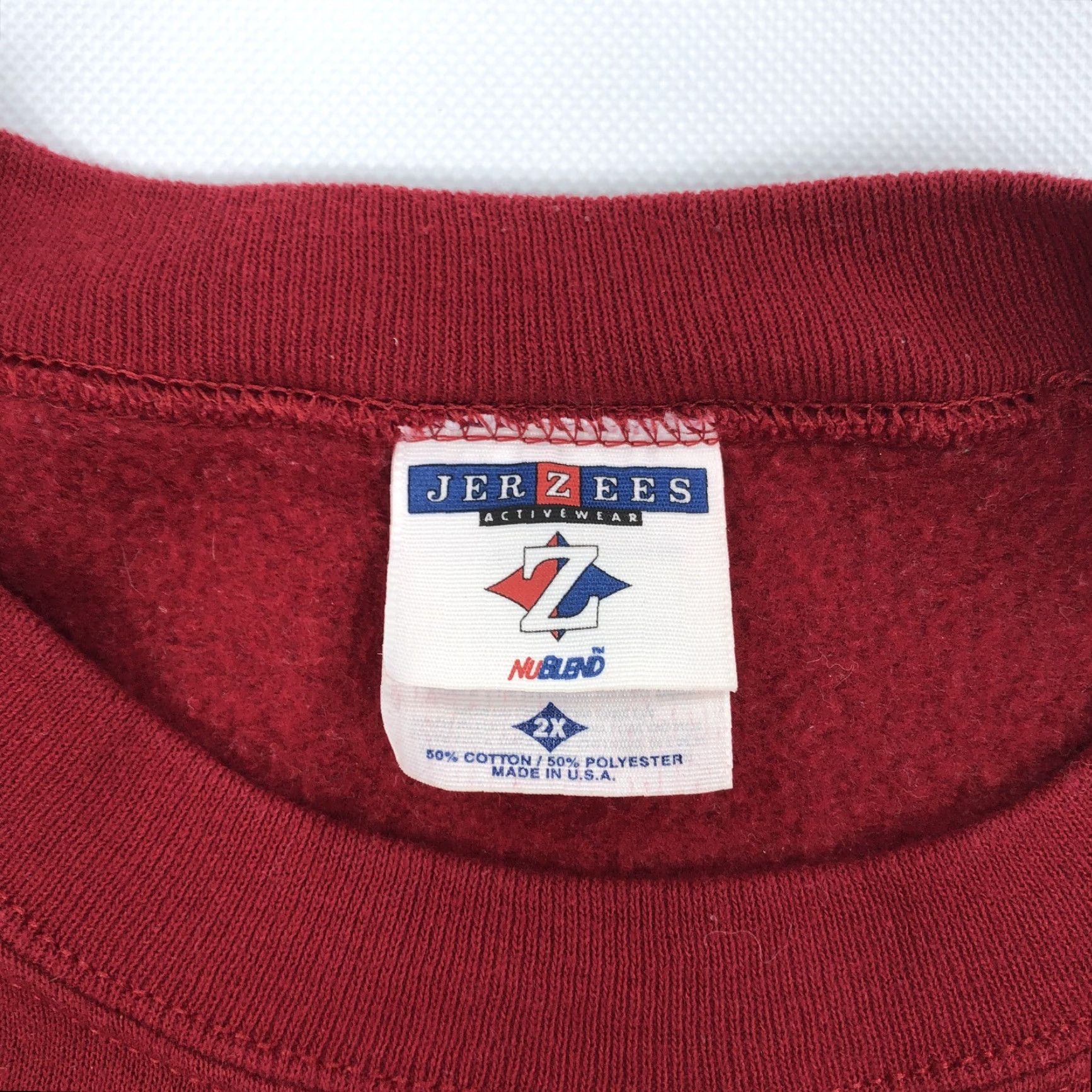 Jerzees VINTAGE Jerzees Sweatshirt Men's 2XL Red Pullover Crew Neck City Sports Size US XXL / EU 58 / 5 - 4 Thumbnail