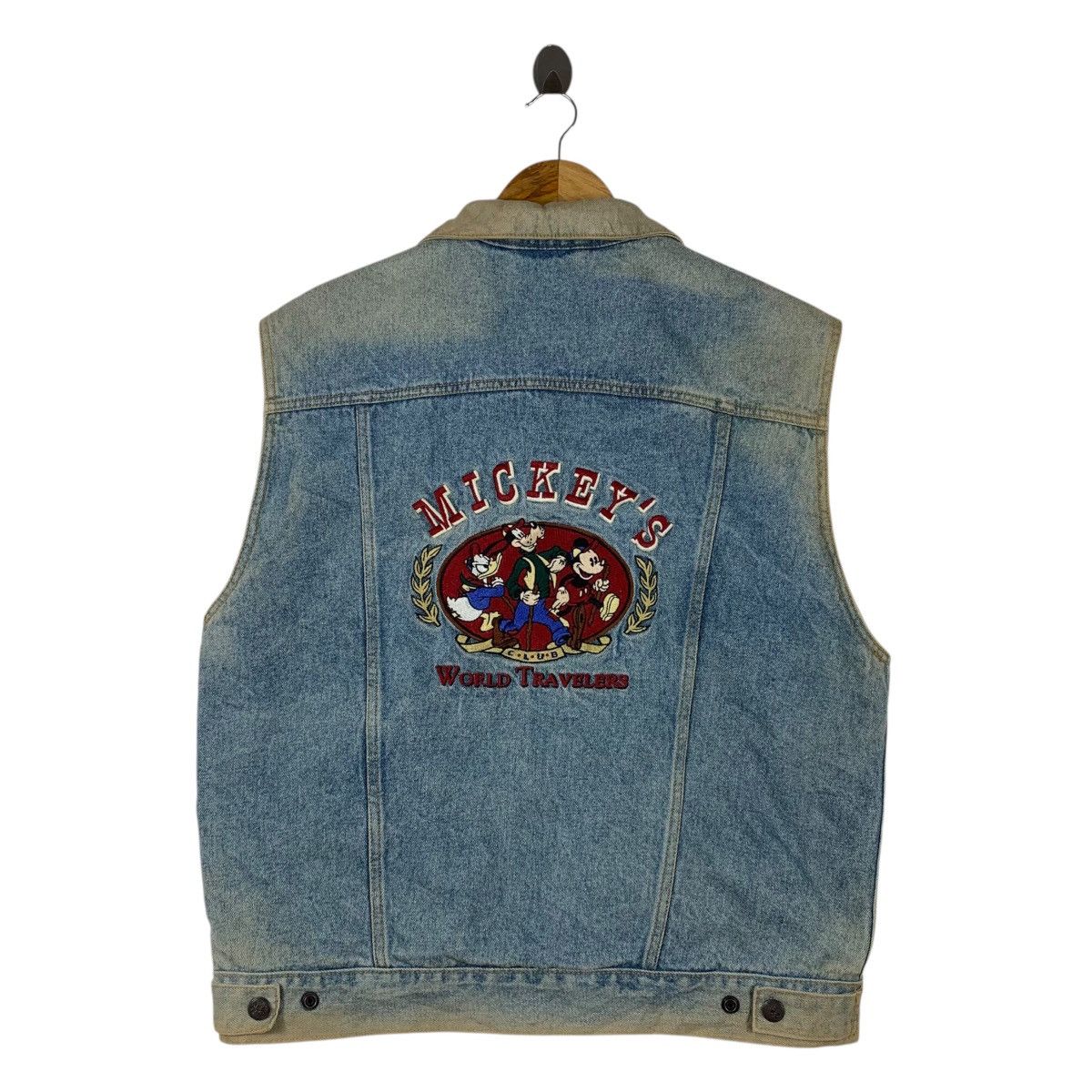Mickey Mouse × Vintage Vintage MICKEY MOUSE Disney Cartoon Reversible Jeans Jacket Size US L / EU 52-54 / 3 - 1 Thumbnail