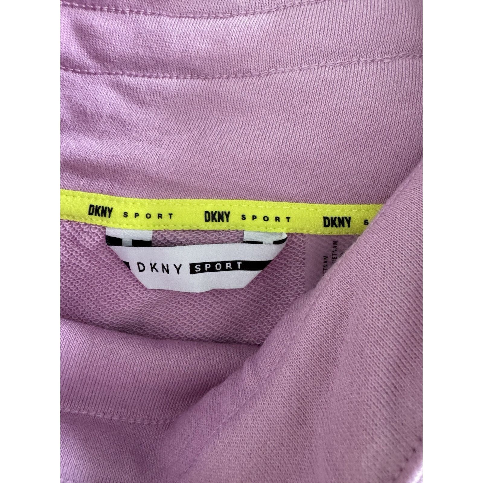 DKNY DKNY Sport Logo Funnel Neck Lilac Sweatshirt Women's X-Large Size XL / US 12-14 / IT 48-50 - 4 Thumbnail