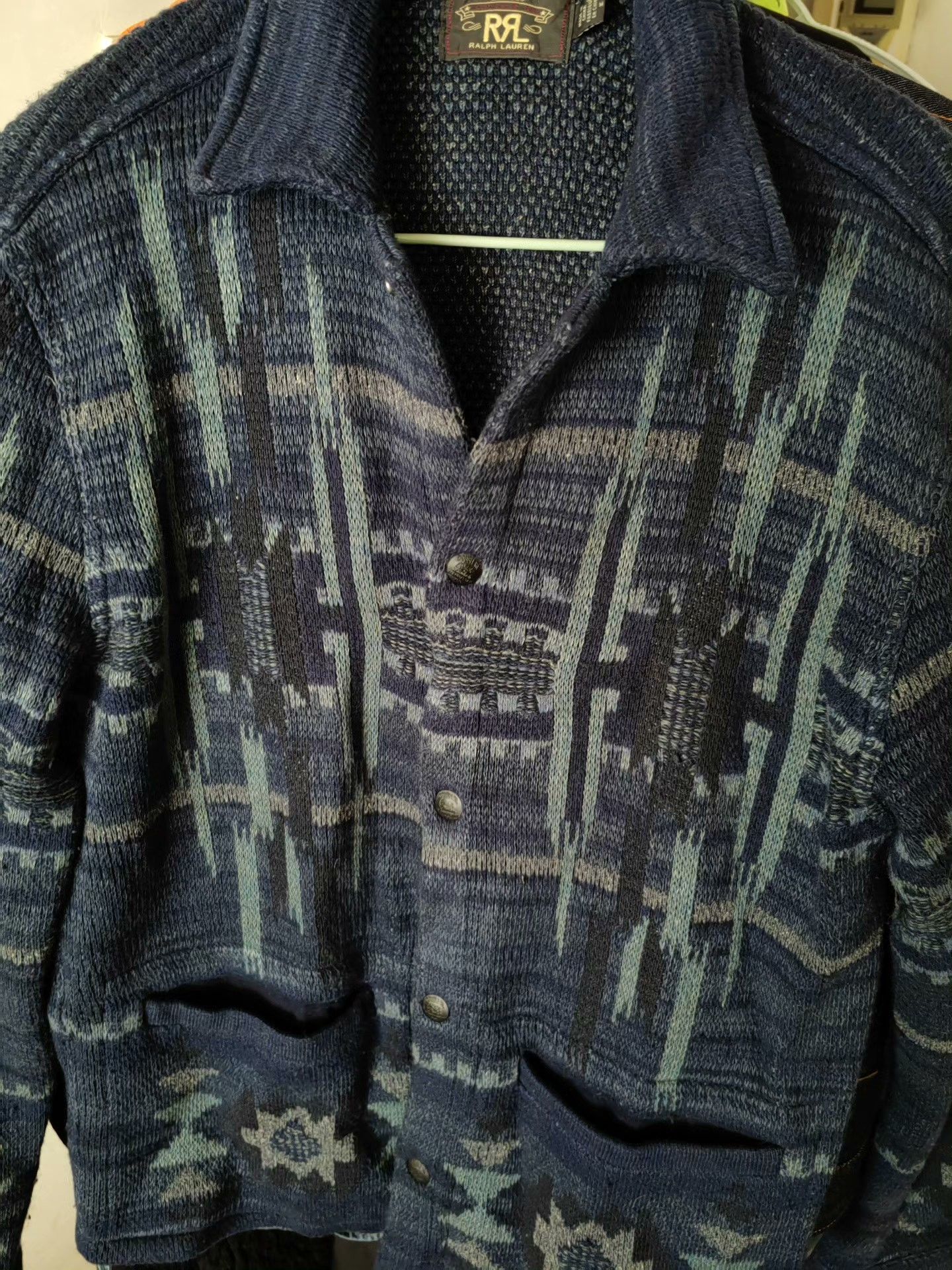RRL Ralph Lauren RRL Indigo Workshirt Sweater Size US M / EU 48-50 / 2 - 1 Thumbnail