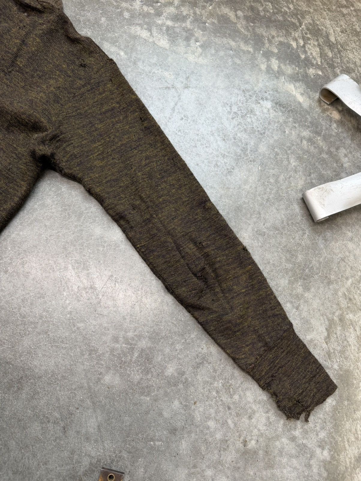 Vintage 30s 40s Thrashed Wool Cardigan Sweater ERD Grunge Size US M / EU 48-50 / 2 - 11 Thumbnail