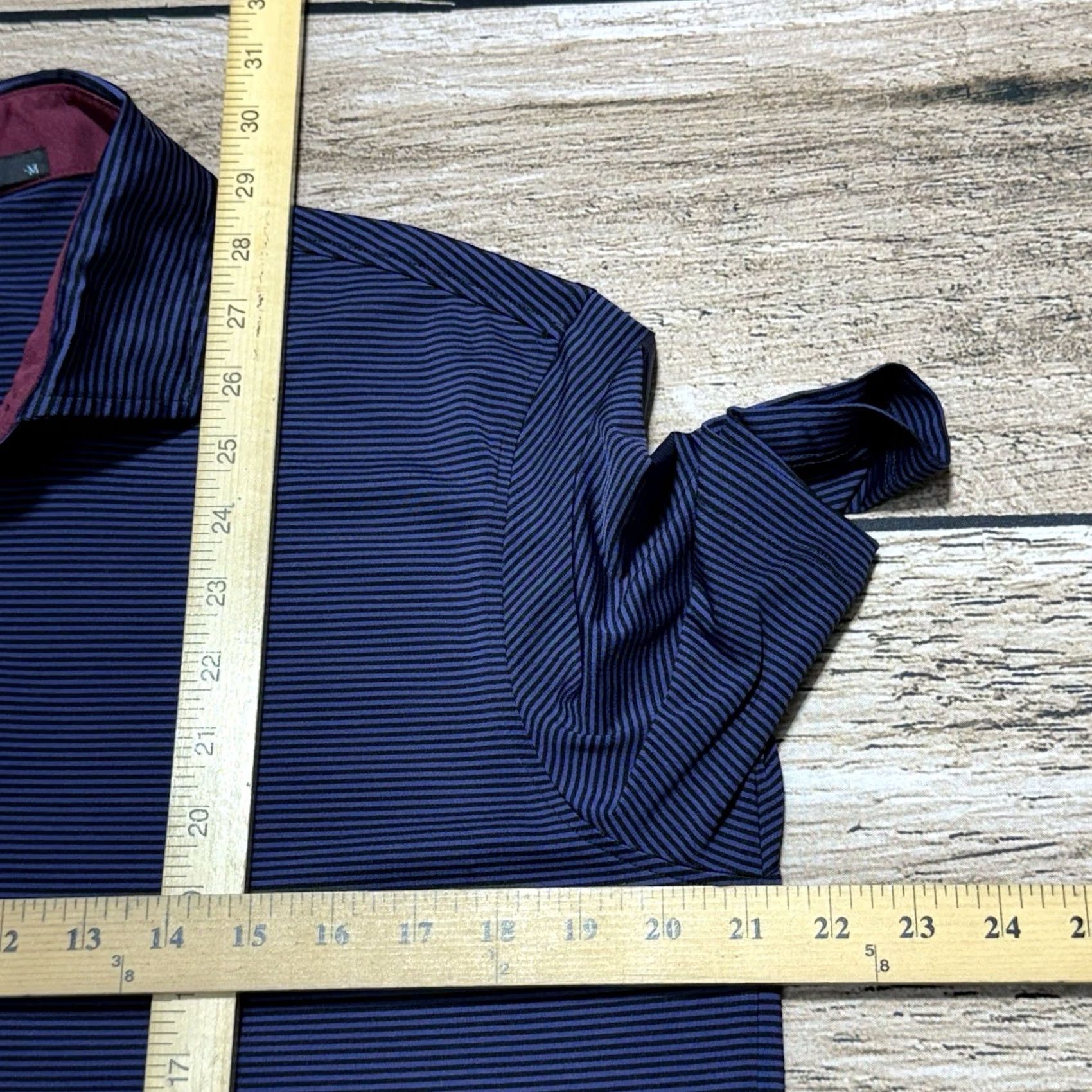 Vintage Greyson Polo Shirt Mens Medium Blue Striped Wolf Logo Golf Club Stretch Shirt Size US M / EU 48-50 / 2 - 7 Thumbnail