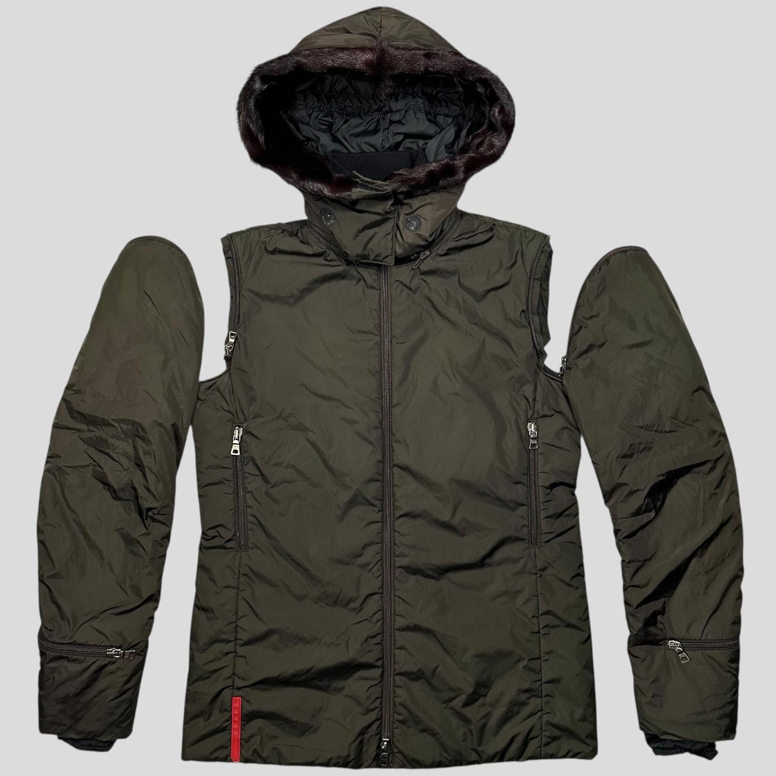 Prada Prada Sport AW00 7 in 1 Nylon Goat Fur Modular Bag Jacket S Size US S / EU 44-46 / 1 - 3 Thumbnail