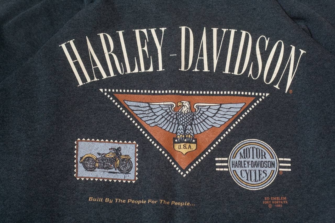 Harley Davidson Harley Davidson 3D Emblem Biker Moto Crewneck 1991 Size US L / EU 52-54 / 3 - 3 Thumbnail