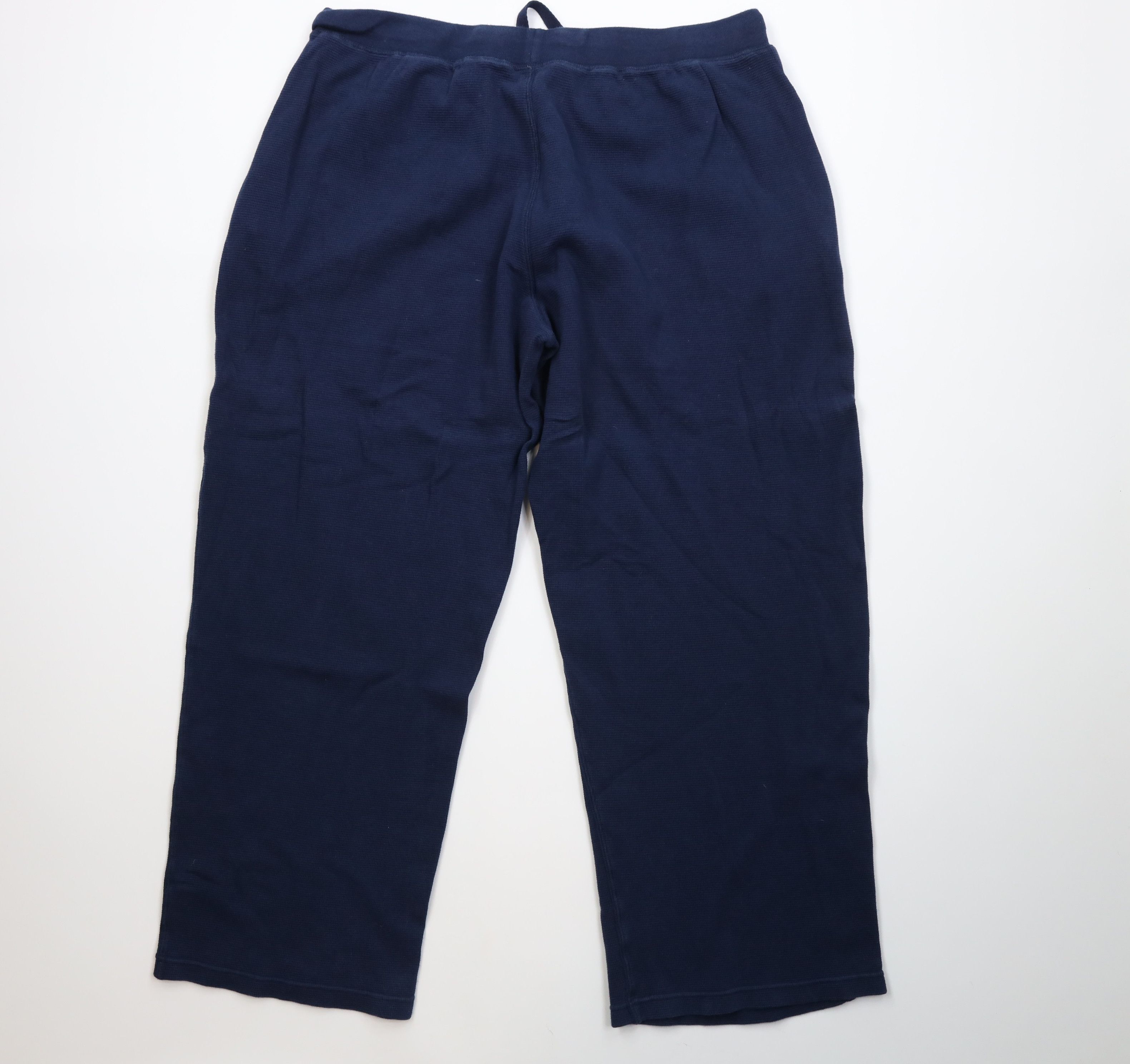 Ralph Lauren Vintage Y2K Ralph Lauren Waffle Wide Leg Sweatpants Blue Size US 38 / EU 54 - 11 Thumbnail