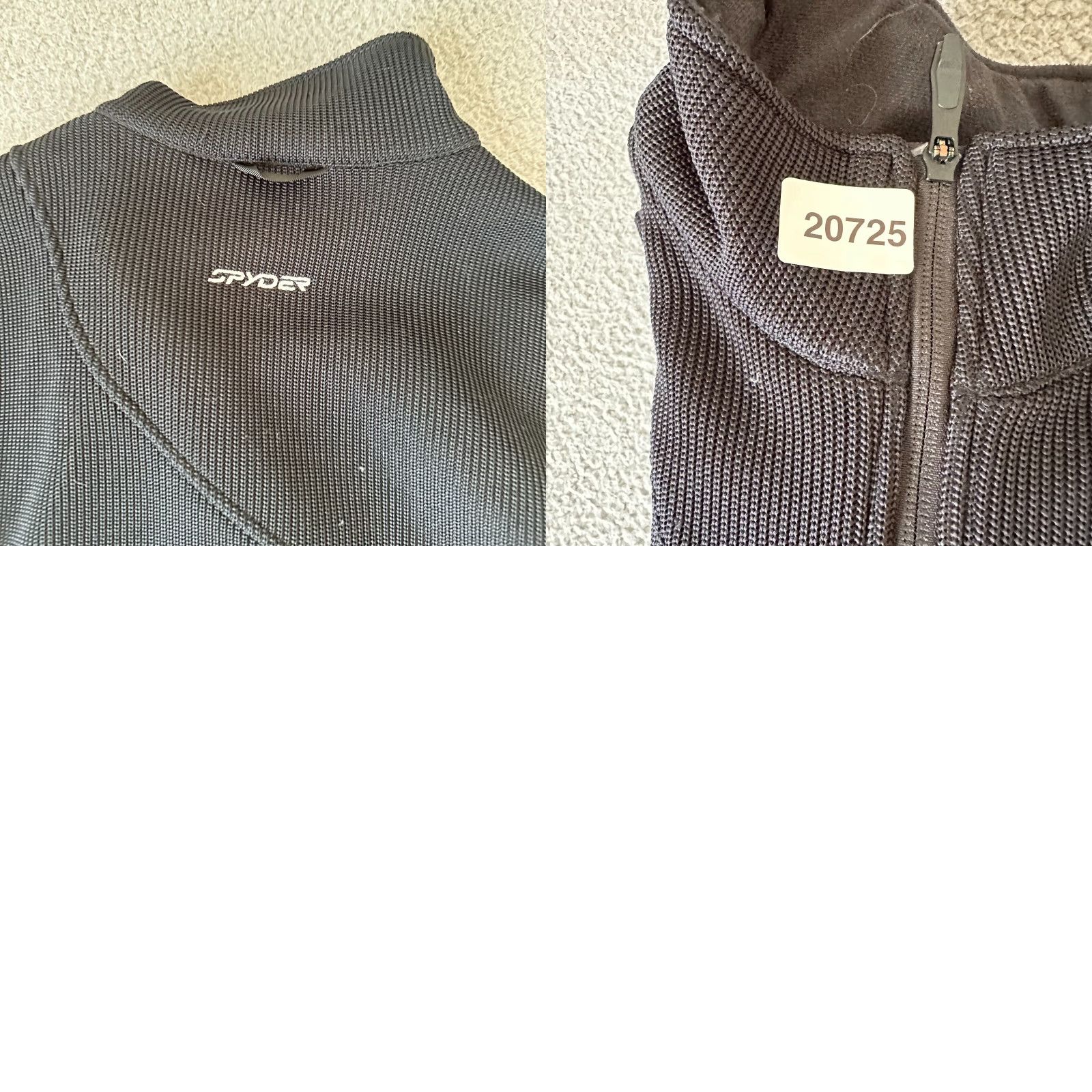 Spyder VINTAGE Spyder Sweatshirt Full Zip Ladies 14 Black Knit Fleece Mock Neck 80s 90s Pockets Size XL / US 12-14 / IT 48-50 - 9 Thumbnail